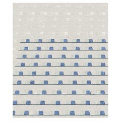 Cuba Salsa, Beige Patterned Bedroom Hand-Knotted Wool Silk Allo Rug