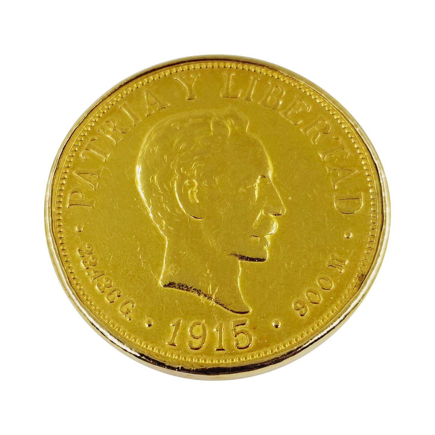 Cuban 20 Veinte Pesos Brooch