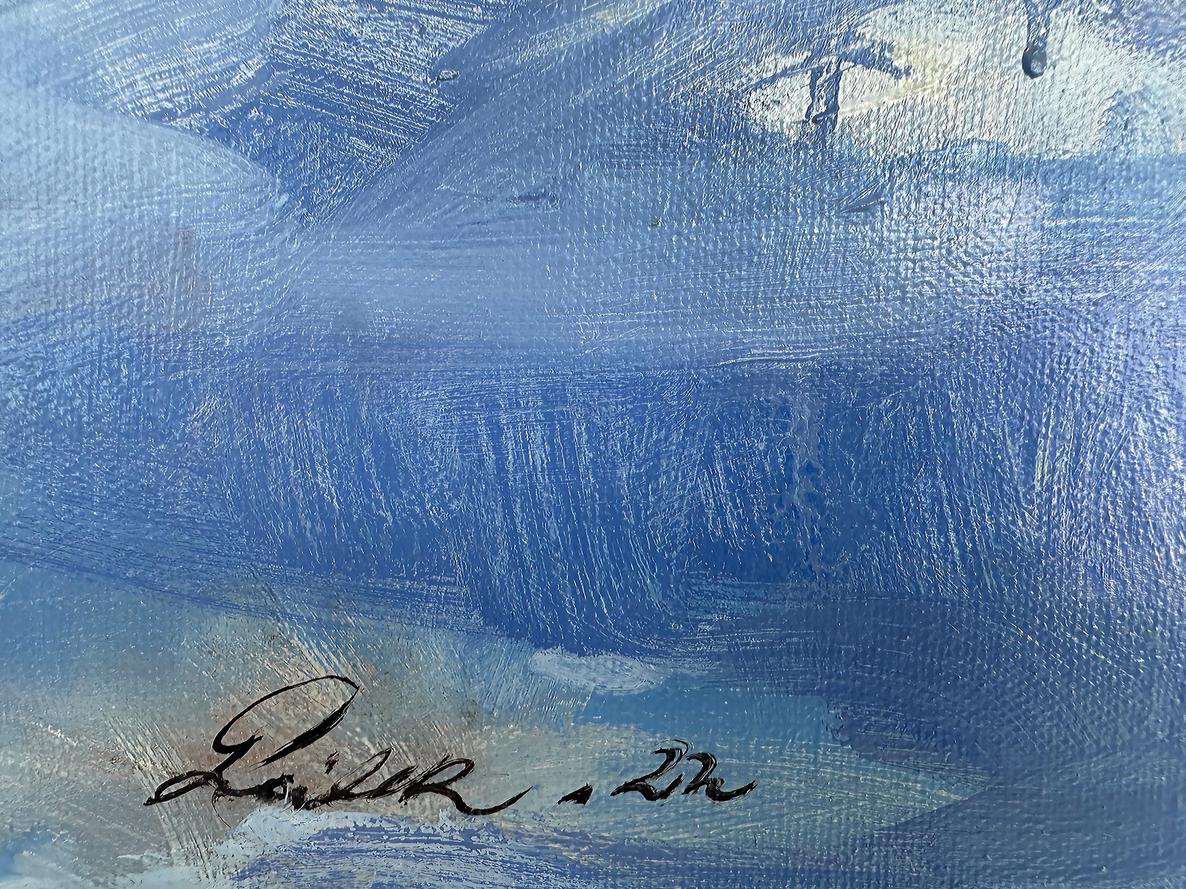 « Cerf », peinture à l'huile sur toile de l'artiste cubano-américain Geiler Gonzalez, signée  en vente 4
