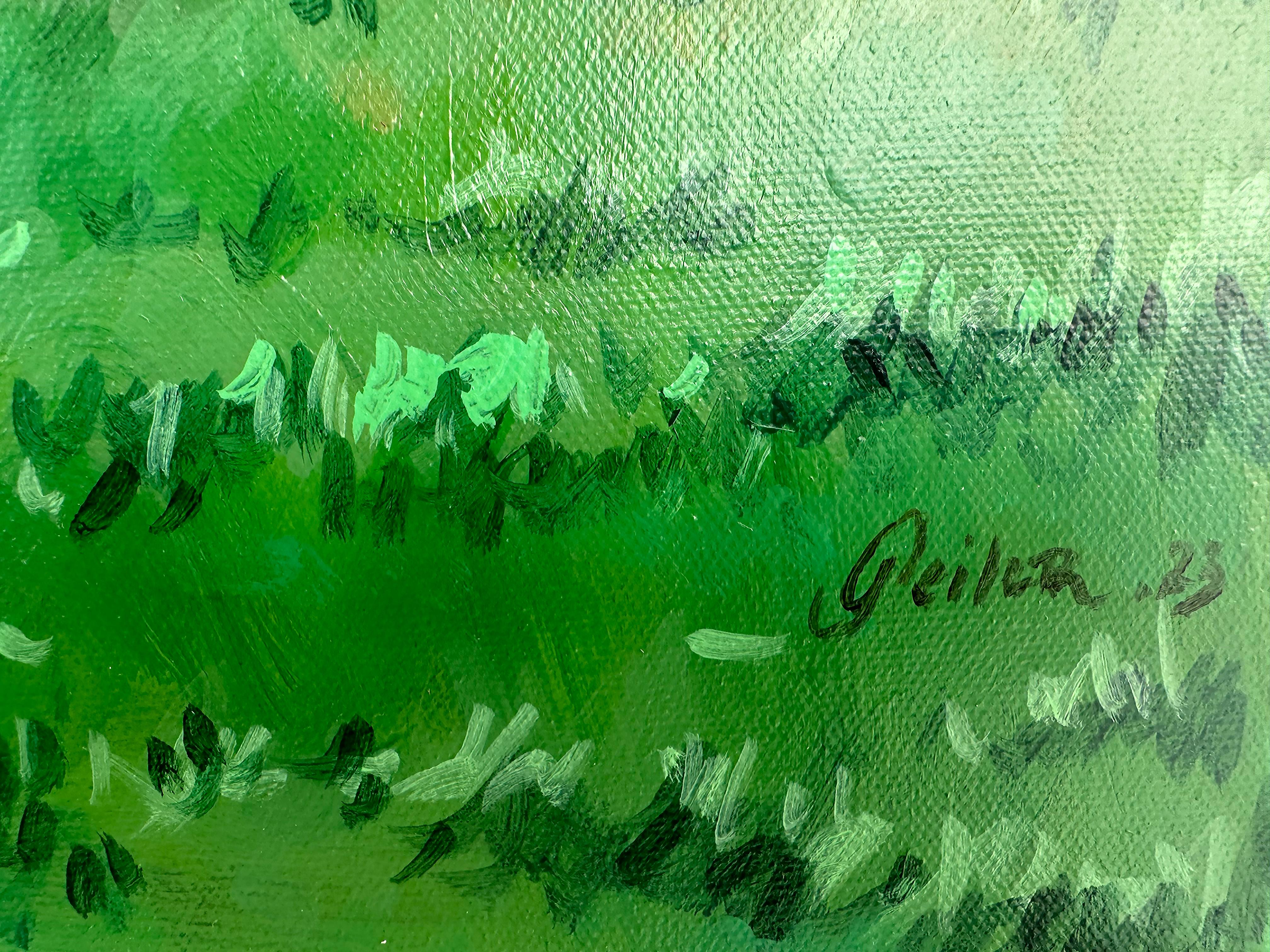 Pintura sobre lienzo del artista cubano-americano Geiler González, 