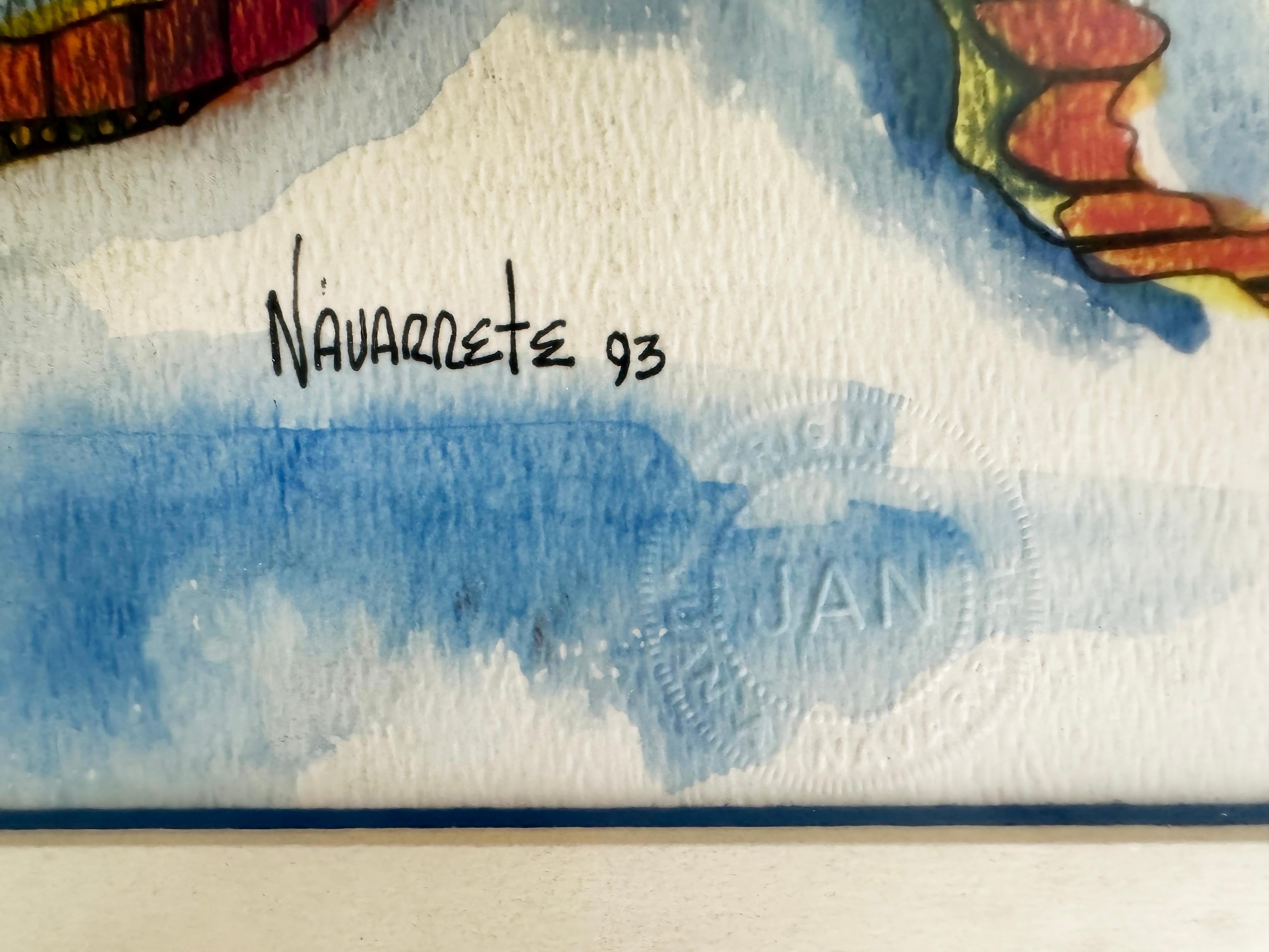 20ième siècle Aquarelle de l'artiste cubano-américain Juan Navarette « Fish #6 » en vente