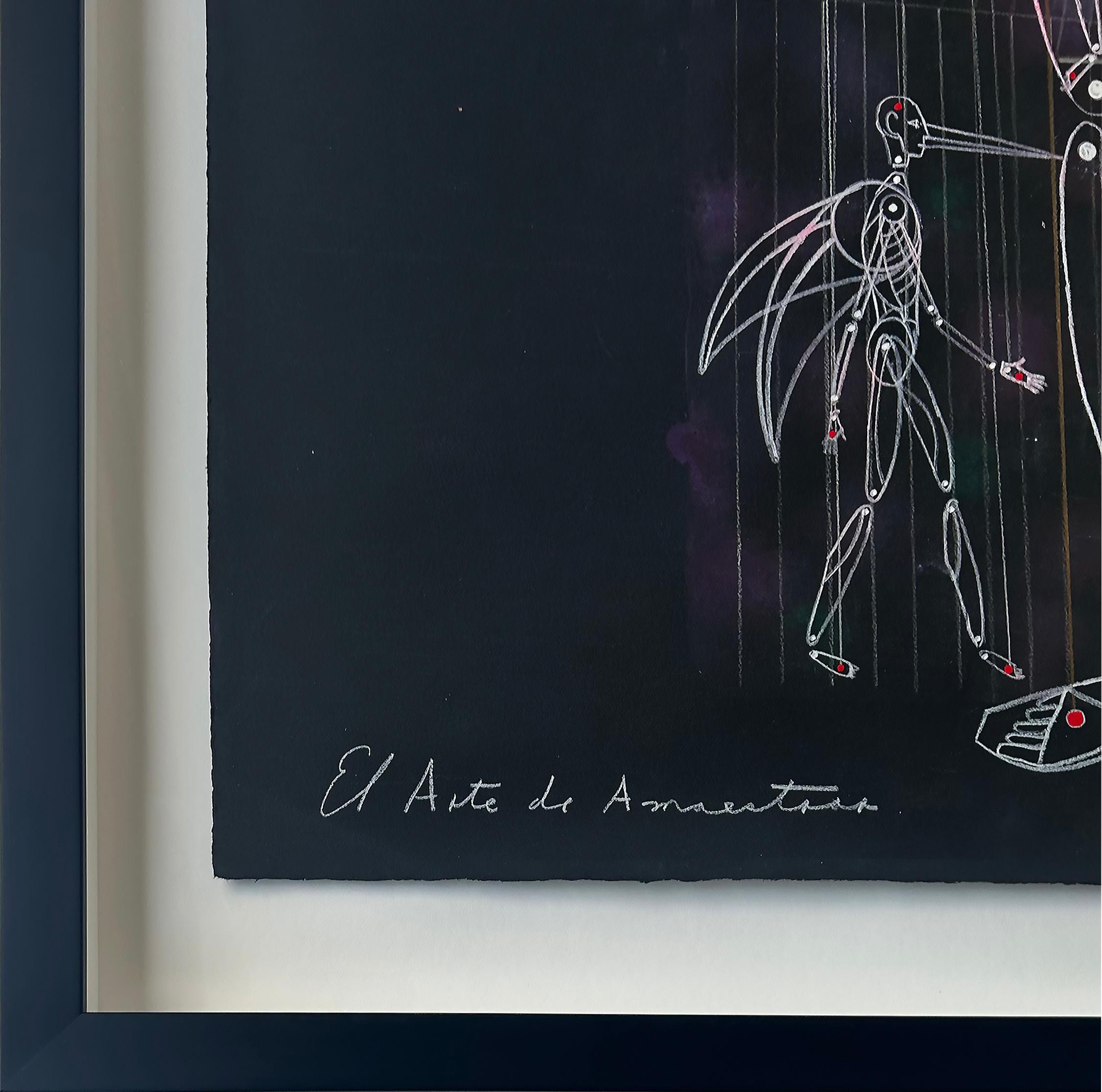 Disegno a tecnica mista dell'artista cubano Carlos Estevez, L'Avana, firmato in vendita 4