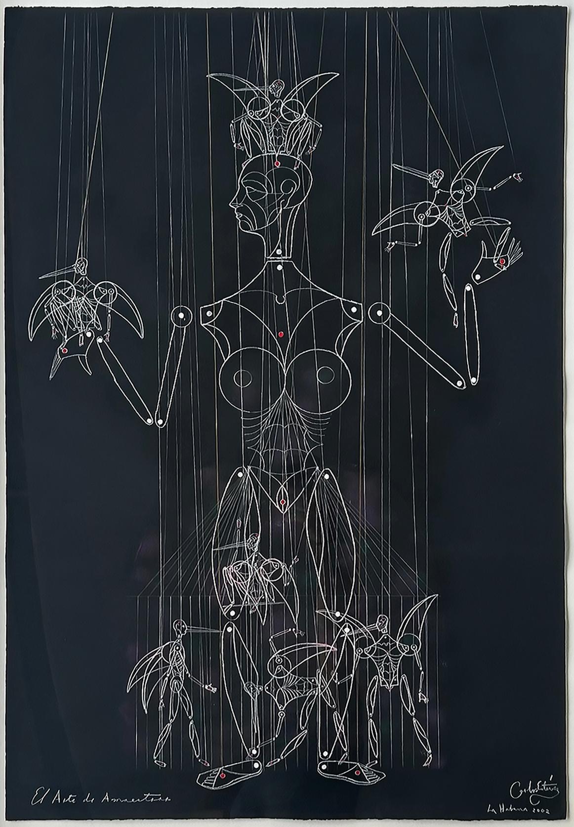  Disegno a tecnica mista dell'artista cubano Carlos Estevez, L'Avana, firmato

In vendita c'è una tecnica mista (pastello e pastello) su carta nera intitolata 