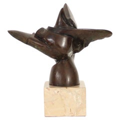 Cuban Artist Eladio Gonzalez Abstract Bronze Sculpture Signed Eladio 89 P#3