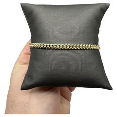 Bracelet cubain en or jaune 14kt - 8in, 3.8mm, 3.53g, New