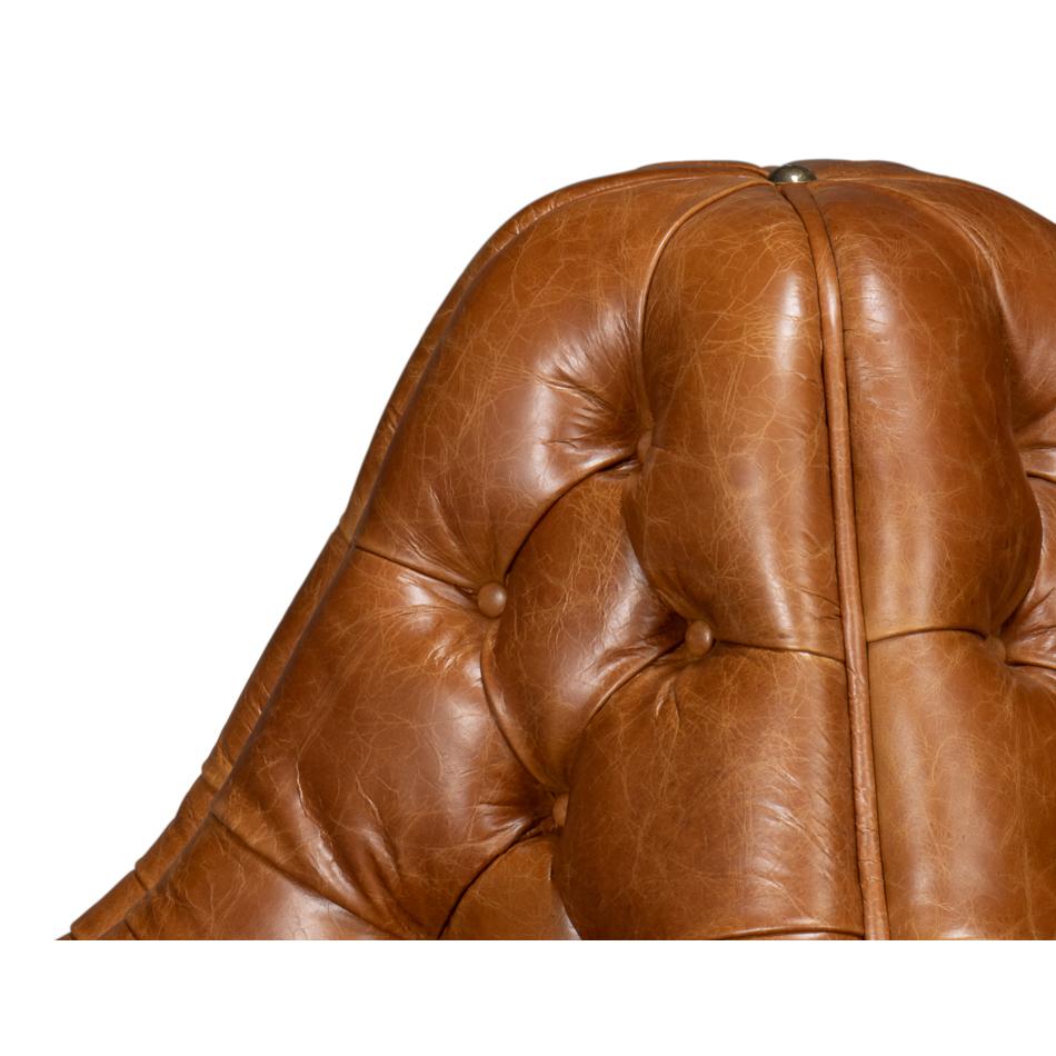 Cuban Brown Four-Sided Lobby Sofa For Sale 3