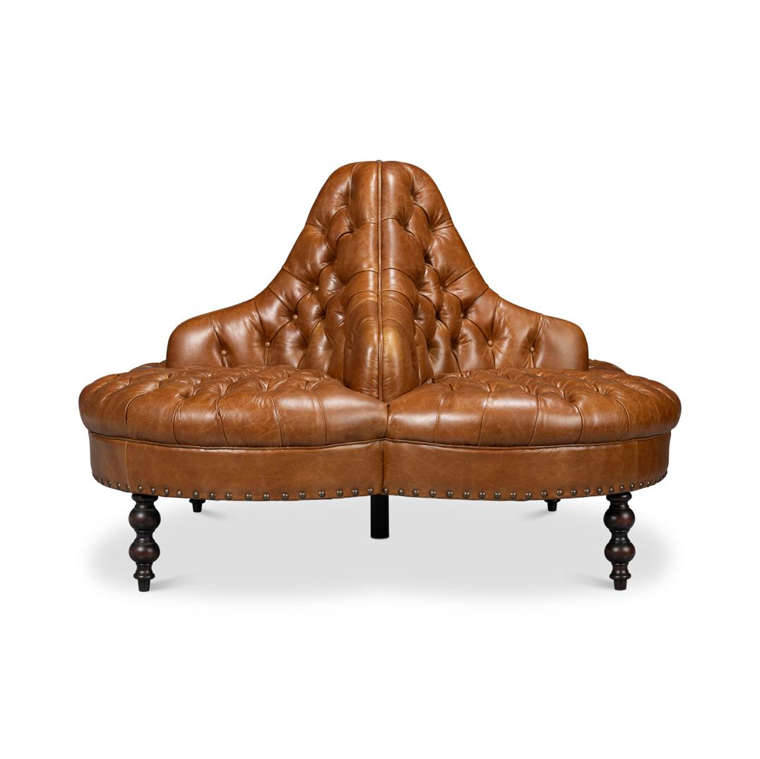 Cuban Brown Vierseitiges Lobby-Sofa (21. Jahrhundert und zeitgenössisch) im Angebot