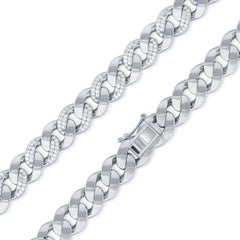 Collier de diamants cubains en or blanc 18 carats