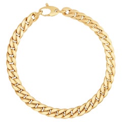 Cuban Chain Link Bracelet 14K Yellow Gold