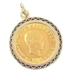 Cuban Coin Charm Pendant