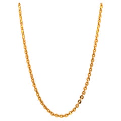 Collier à maillons cubains à ancre en or jaune 22 carats