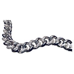 Cuban Elegance: Bracciale in Oro Bianco e Diamanti ct 2.54– Il Lusso Italiano