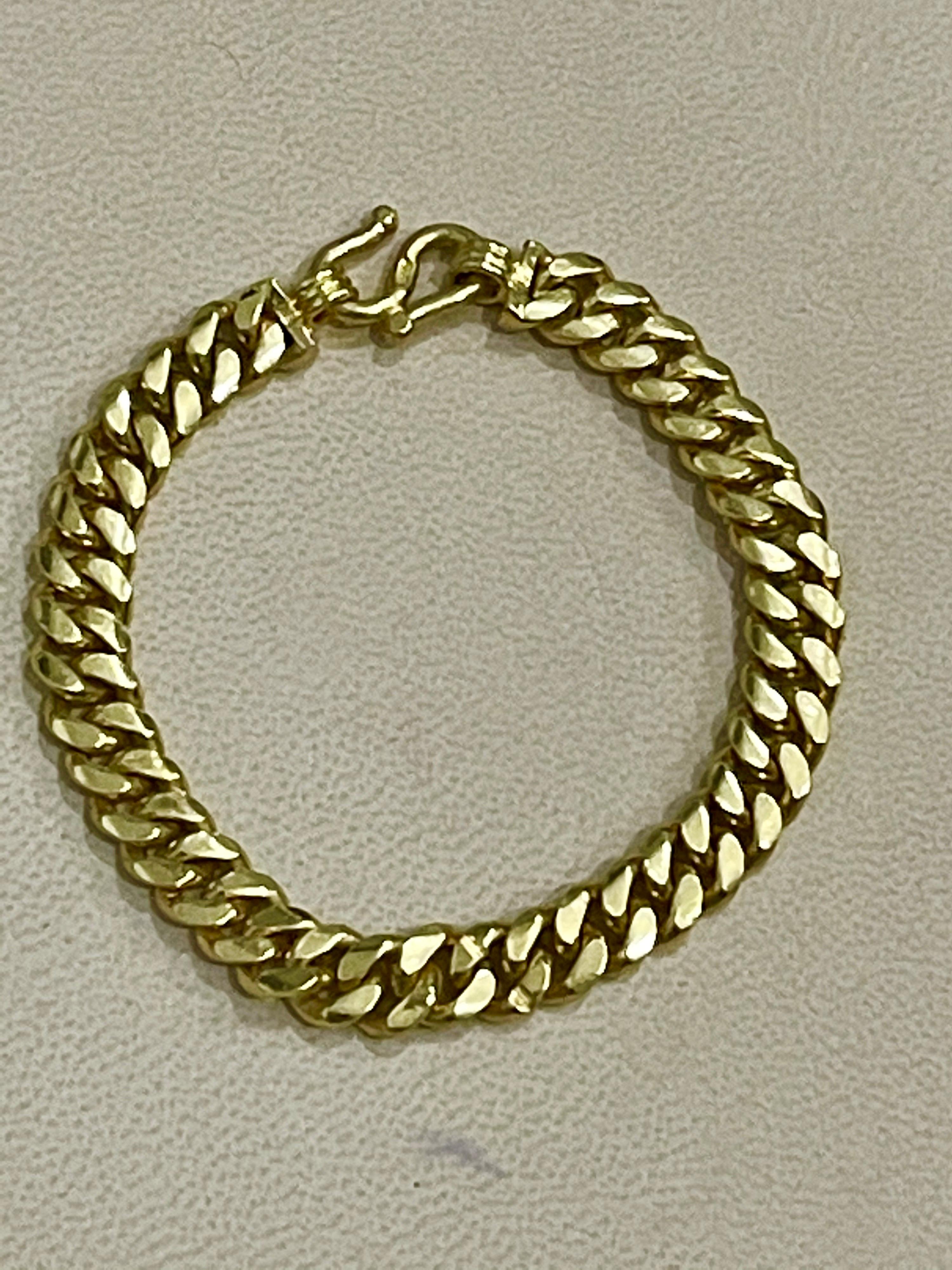 Cuban Link 24 Karat Pure Yellow Gold Bracelet, 37.5 Gm, Unisex 5