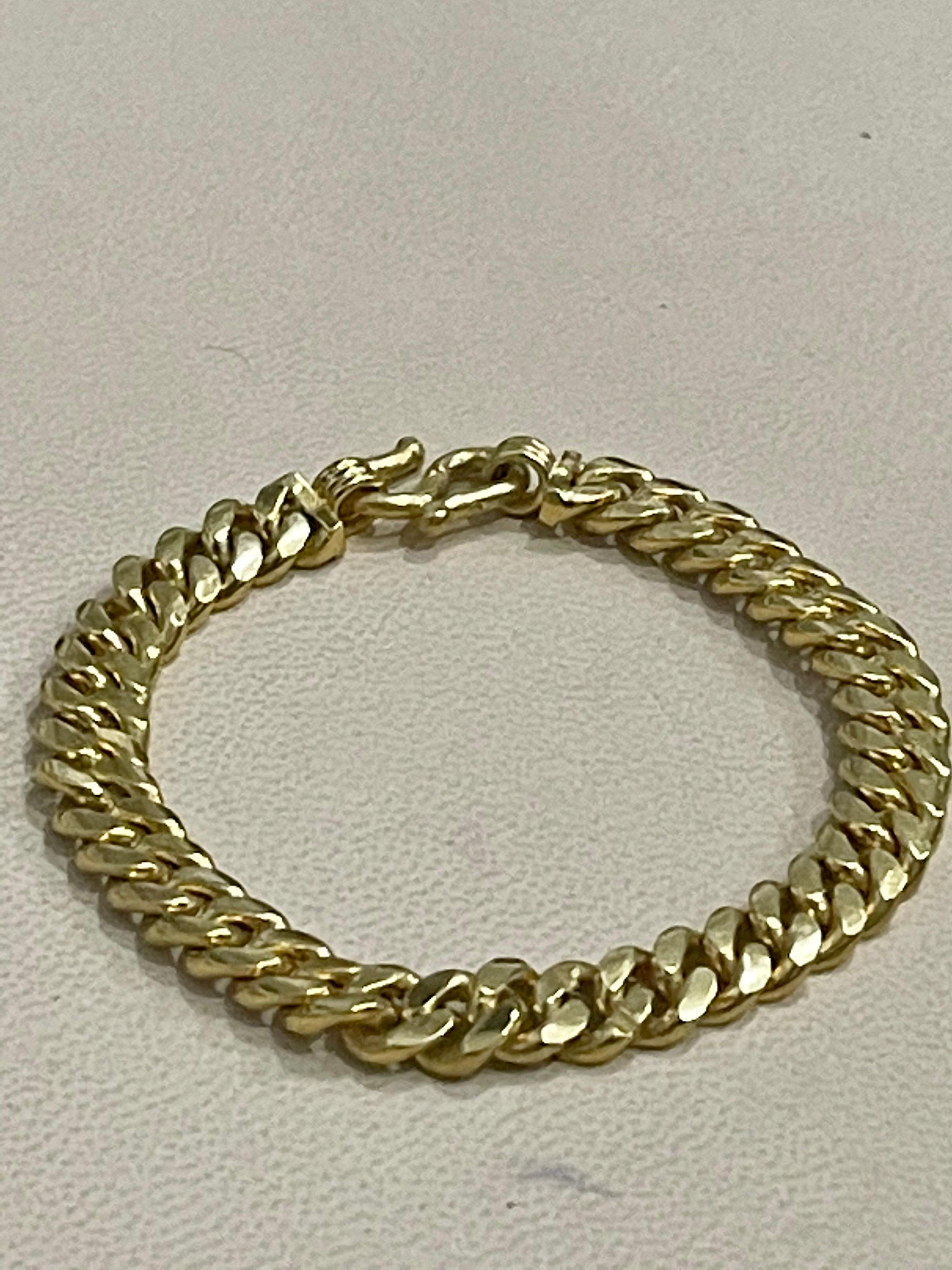 Cuban Link 24 Karat Pure Yellow Gold Bracelet, 37.5 Gm, Unisex 3