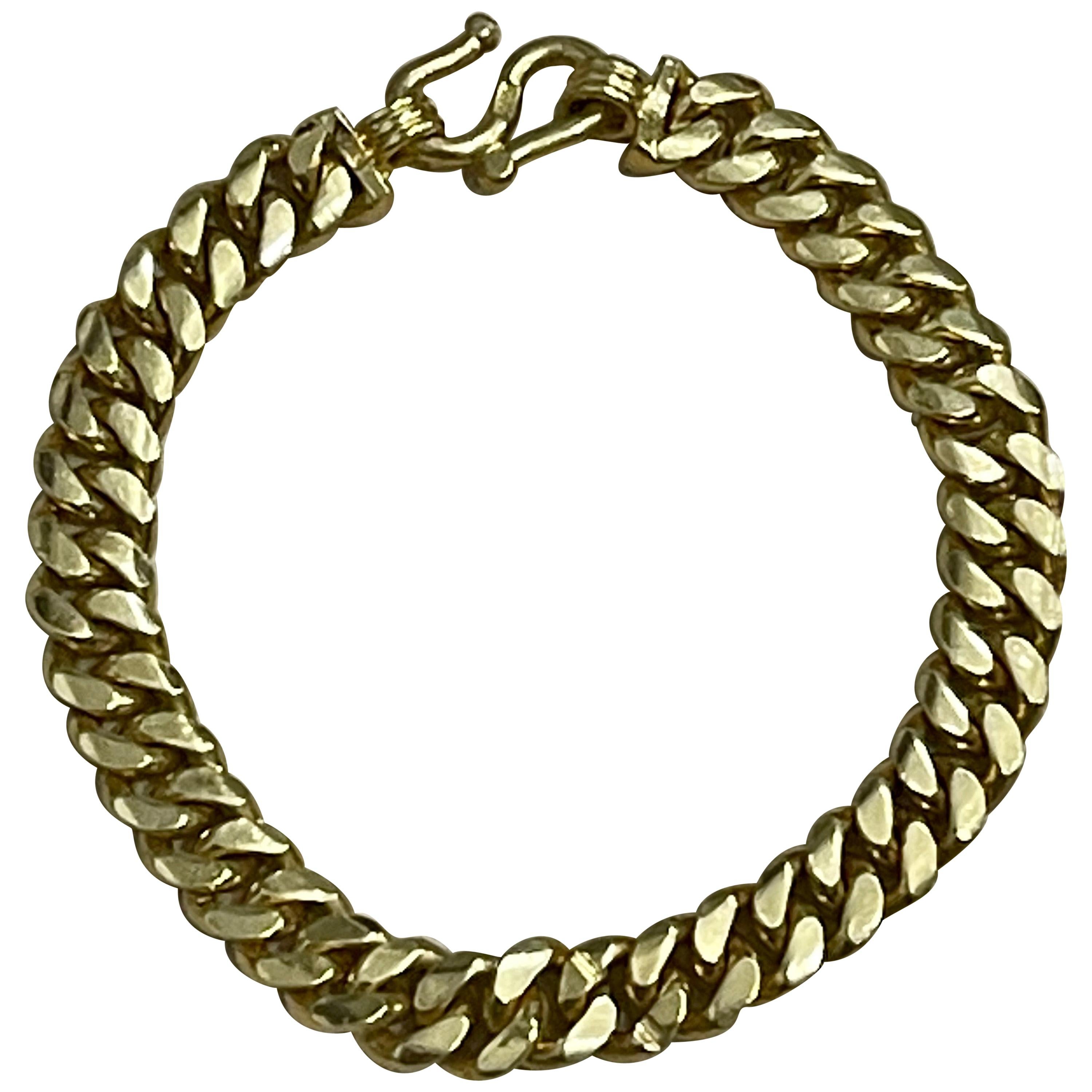 Cuban Link 24 Karat Pure Yellow Gold Bracelet, 37.5 Gm, Unisex