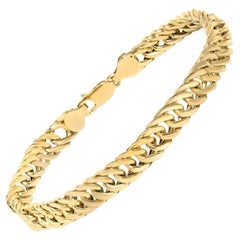 Cuban Gliederarmband 10K Gelbgold 8,5 Zoll