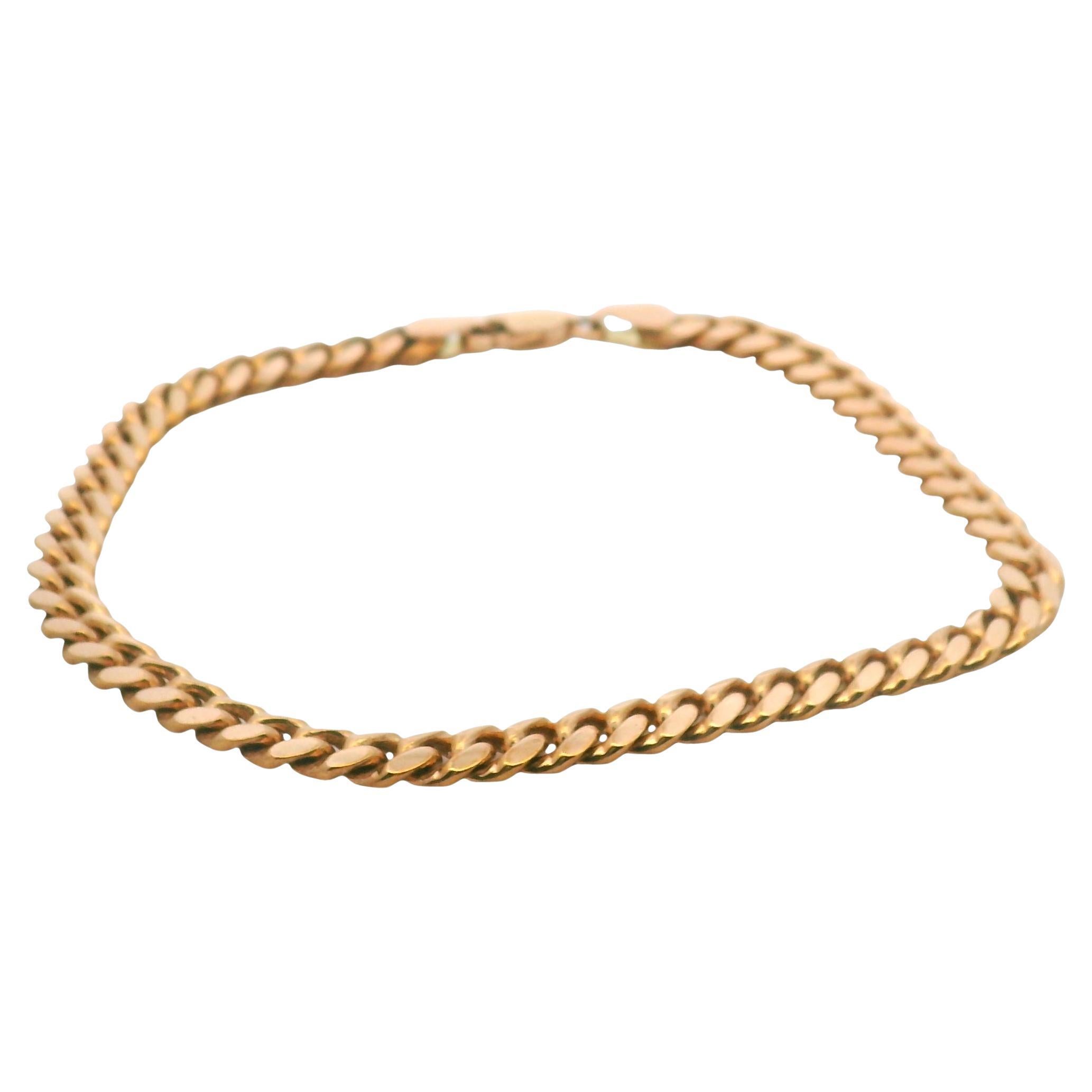 Cuban Link Chain 10-Karat Bracelet In Stock For Sale