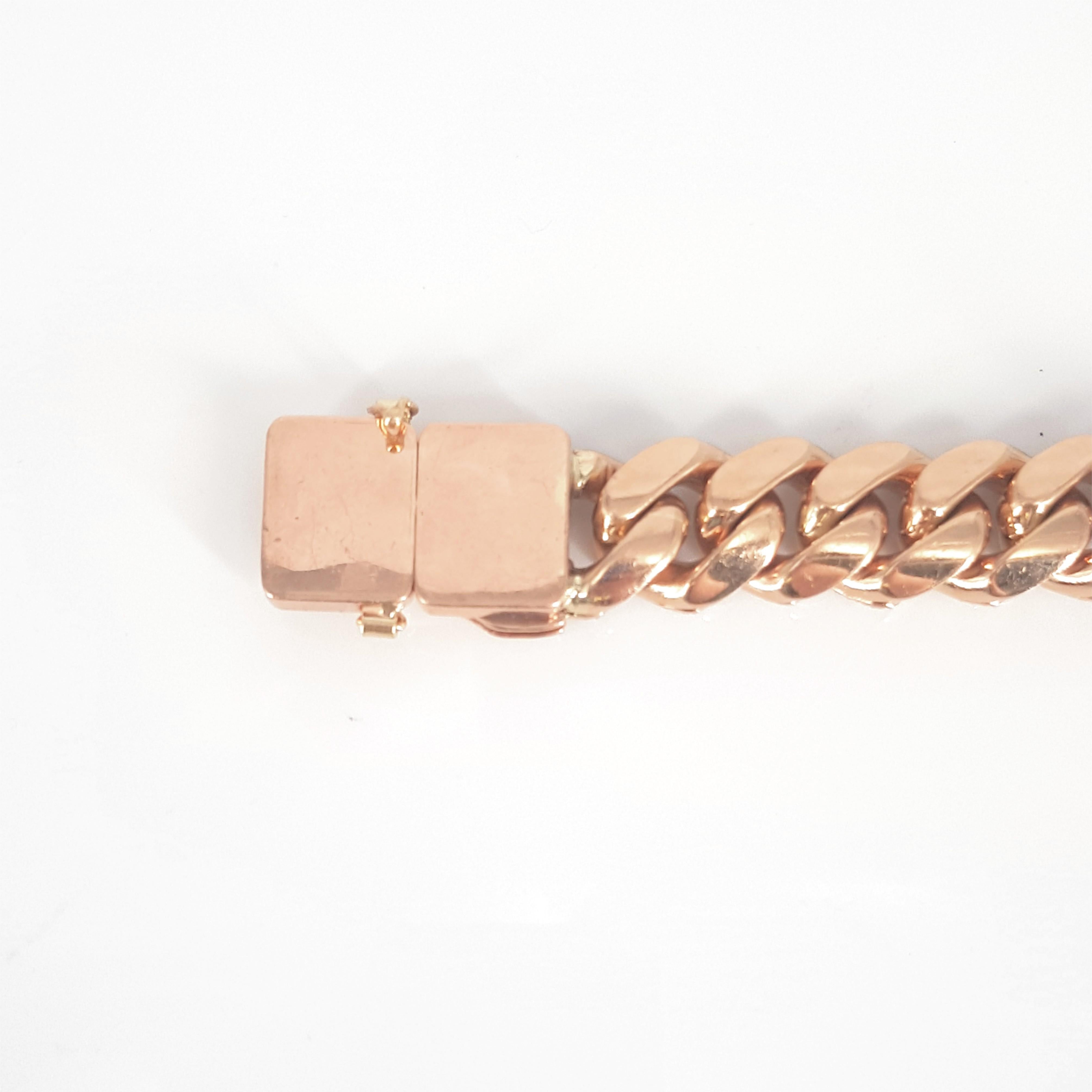 10ct Yellow Gold Diamond Cuban Link Chain 1