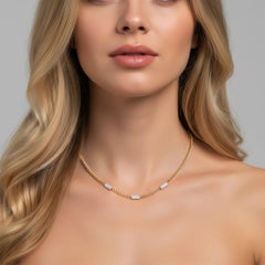 Cuban Link Chain Pave 14K (or 18k upon request) Yellow Gold Diamond Necklace