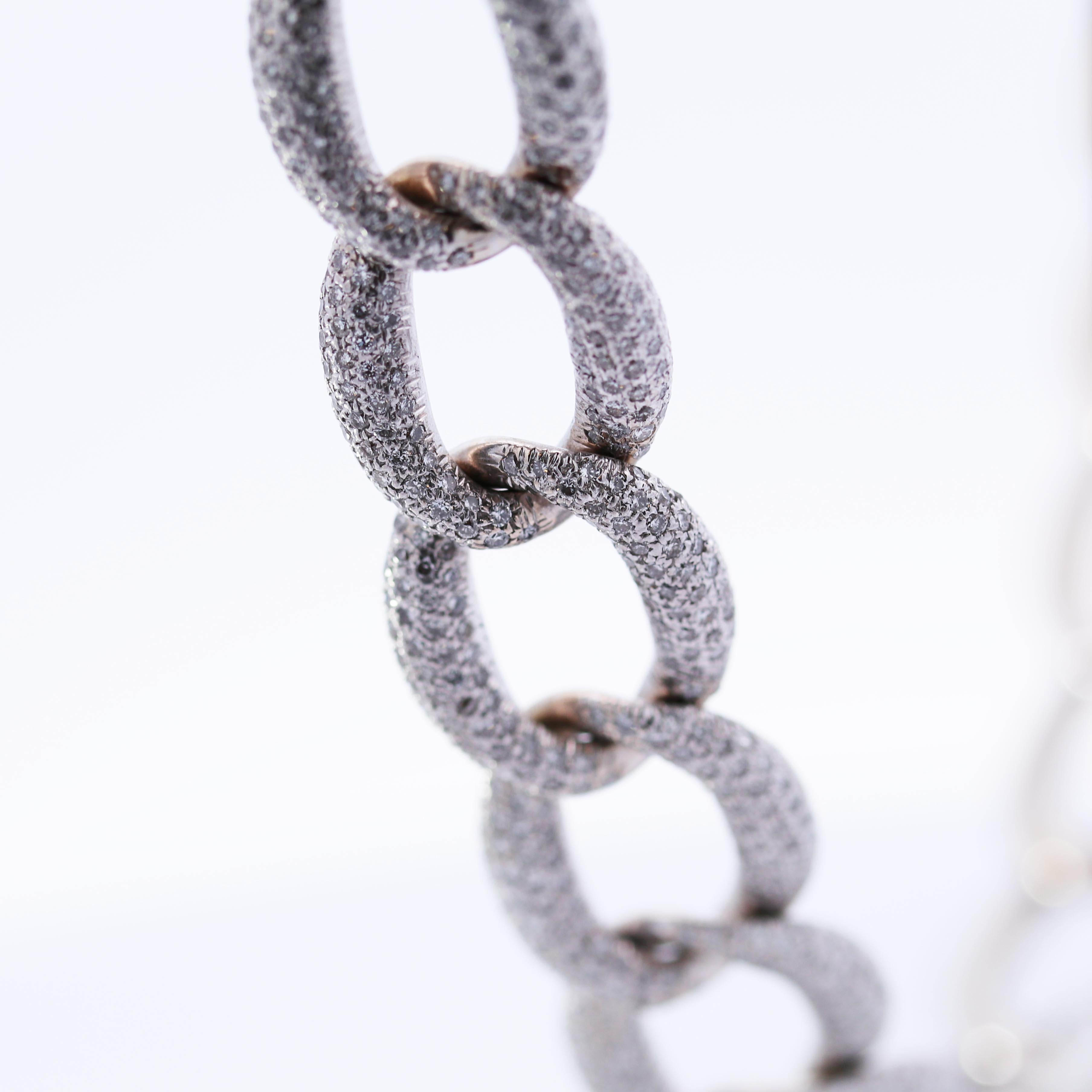 18K Weißgold Diamant A Link Kette Halskette 1