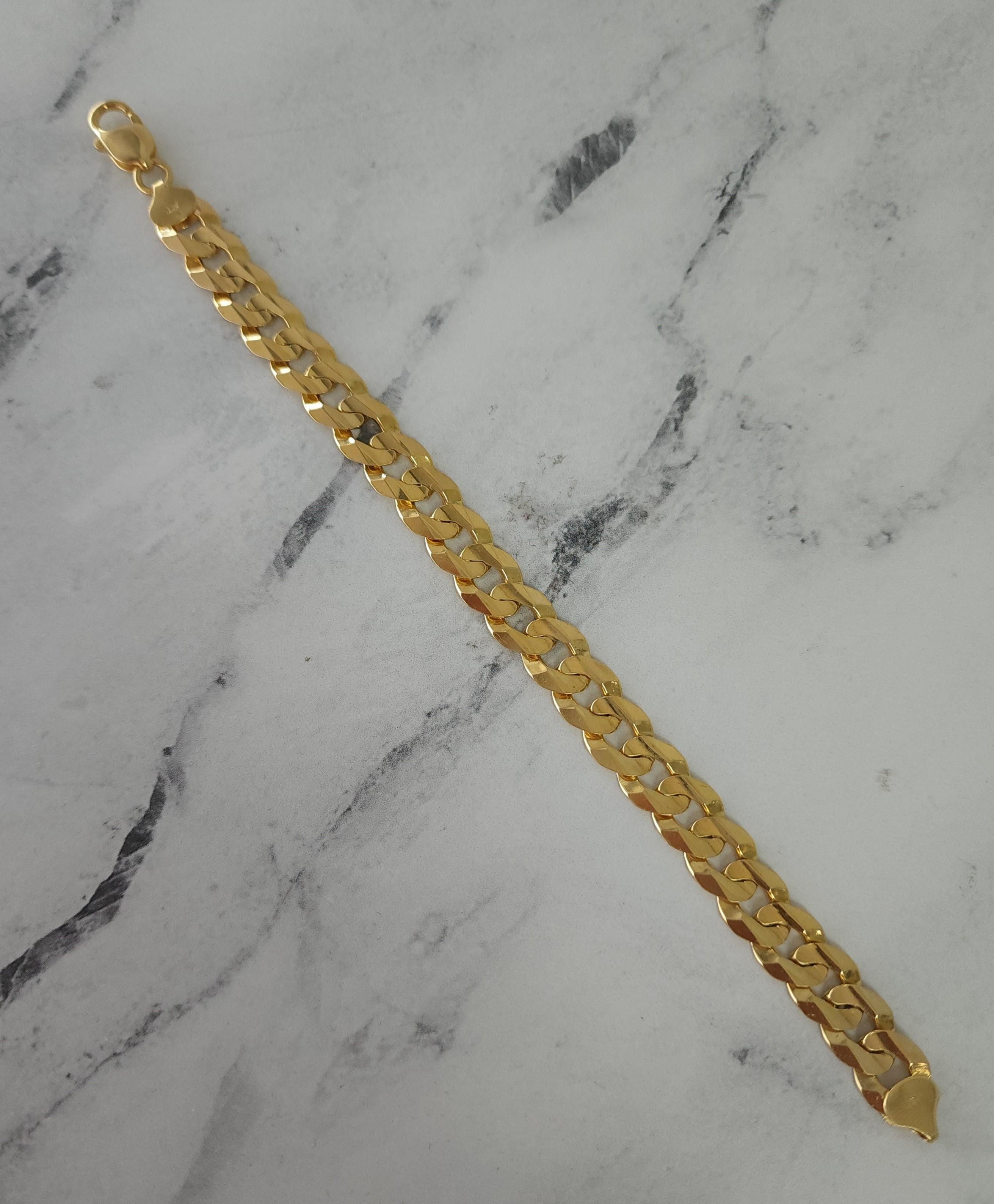 Pulsera de Eslabones Cubanos de Oro Amarillo 14k en Nuevo estado para la venta en Sugar Land, TX