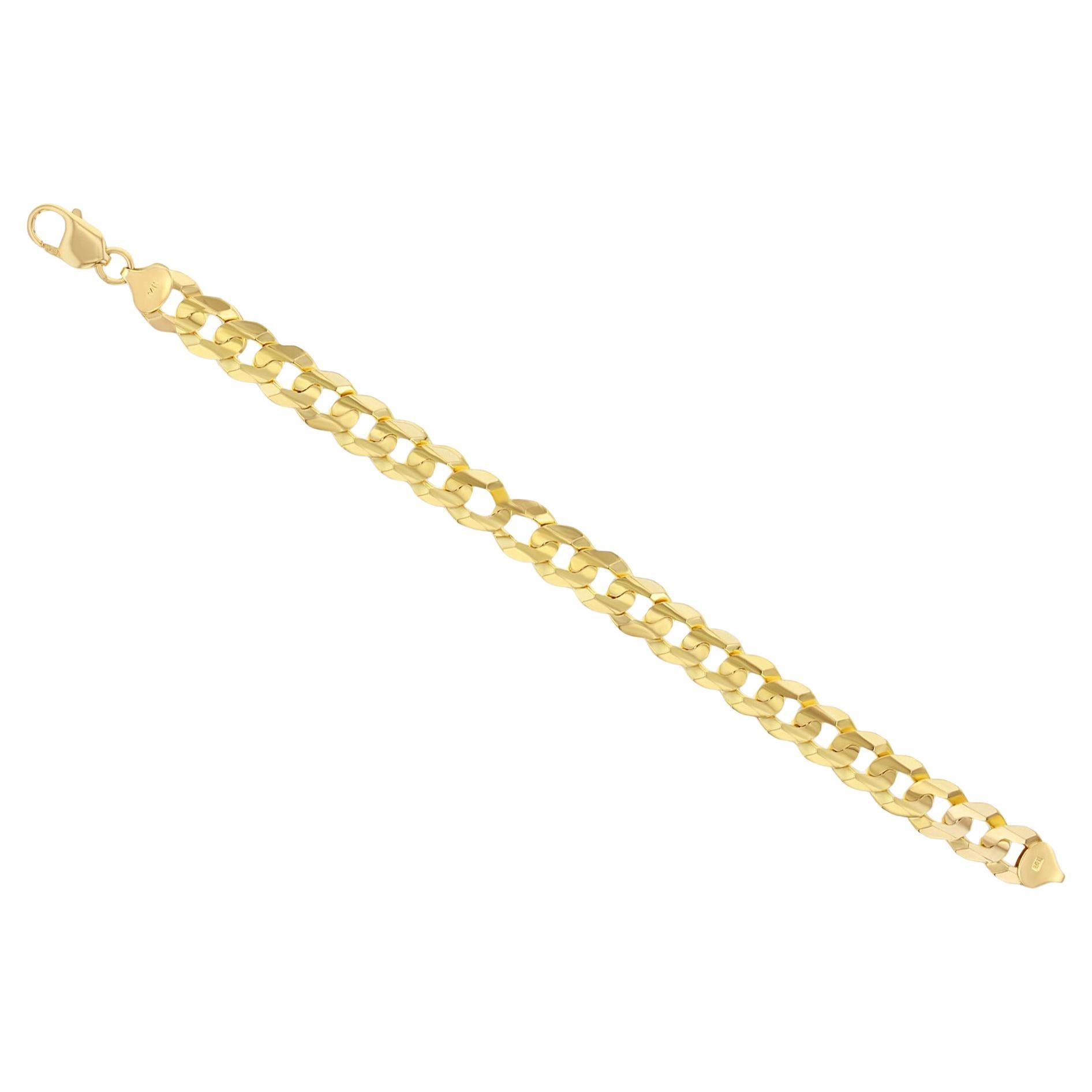 Kubanisches Gliederarmband aus Gold 14k Gelbgold