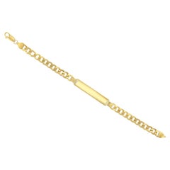Bracelet à maillons cubains en or jaune 14 carats