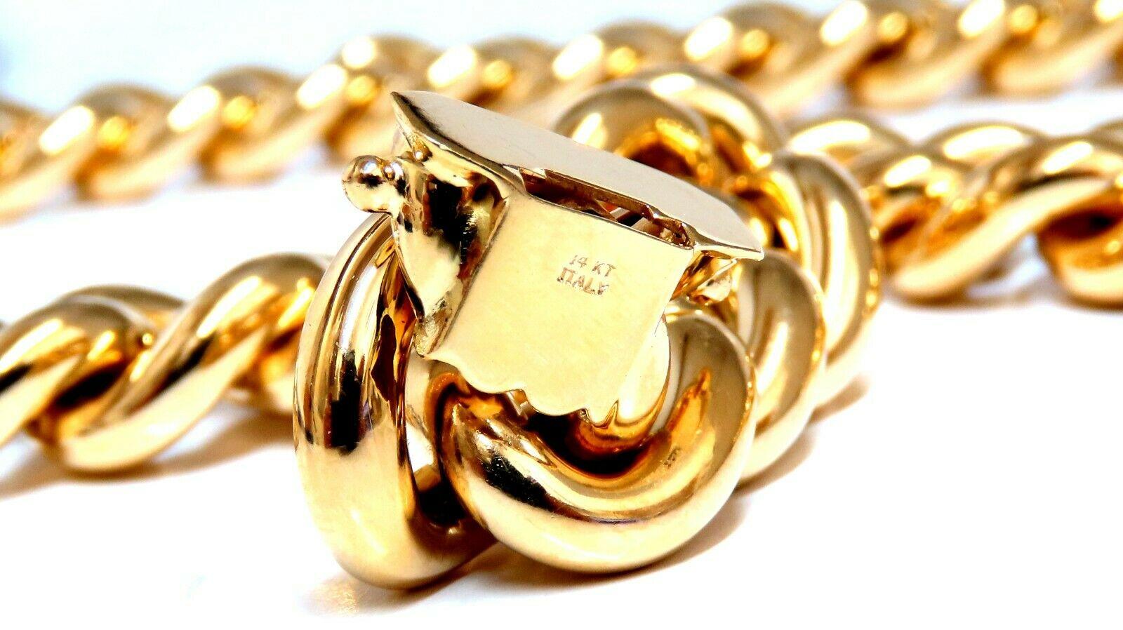 Collier à maillons cubains 14 carats 113 grammes en vente 1