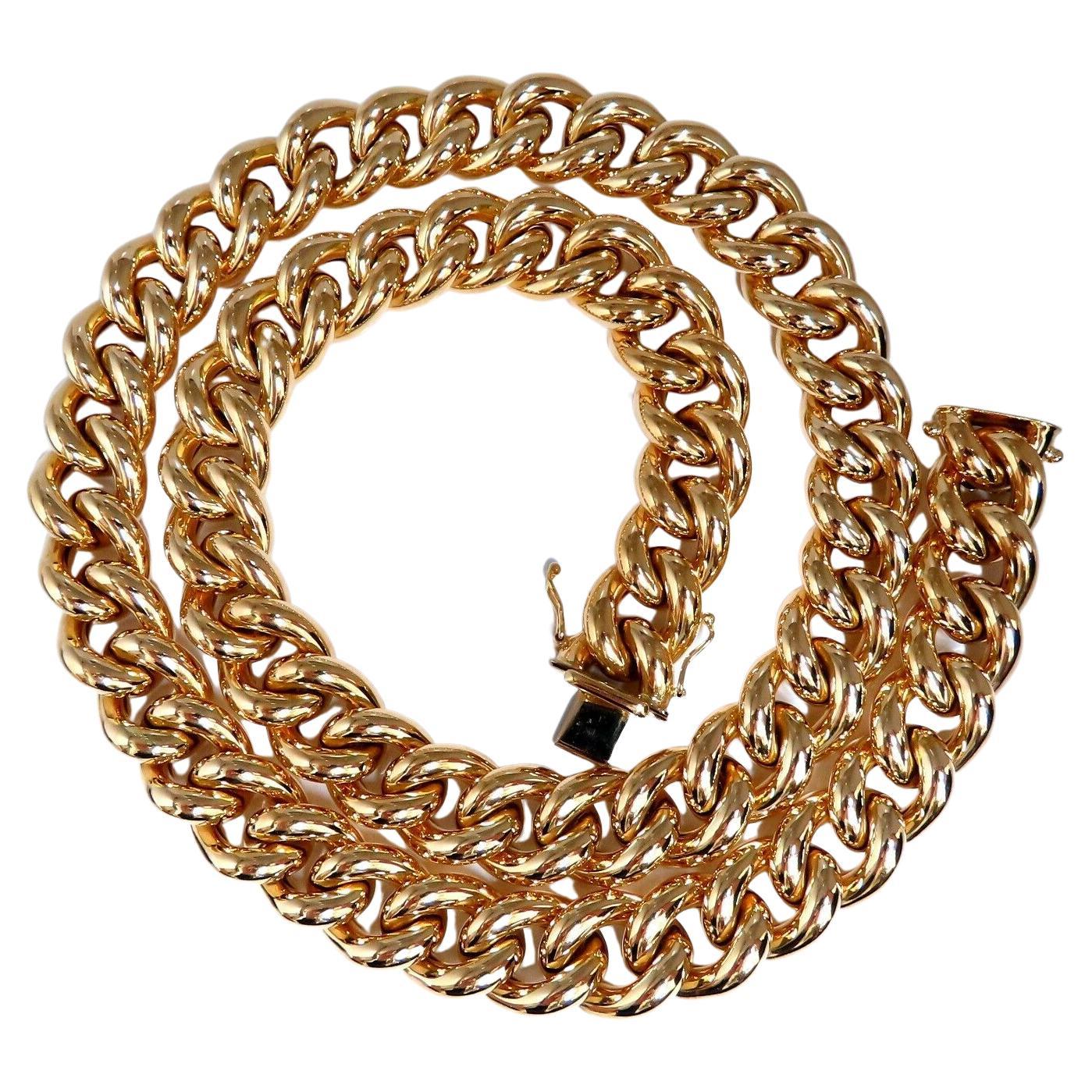 Cuban Link Necklace 14kt 113 Grams For Sale