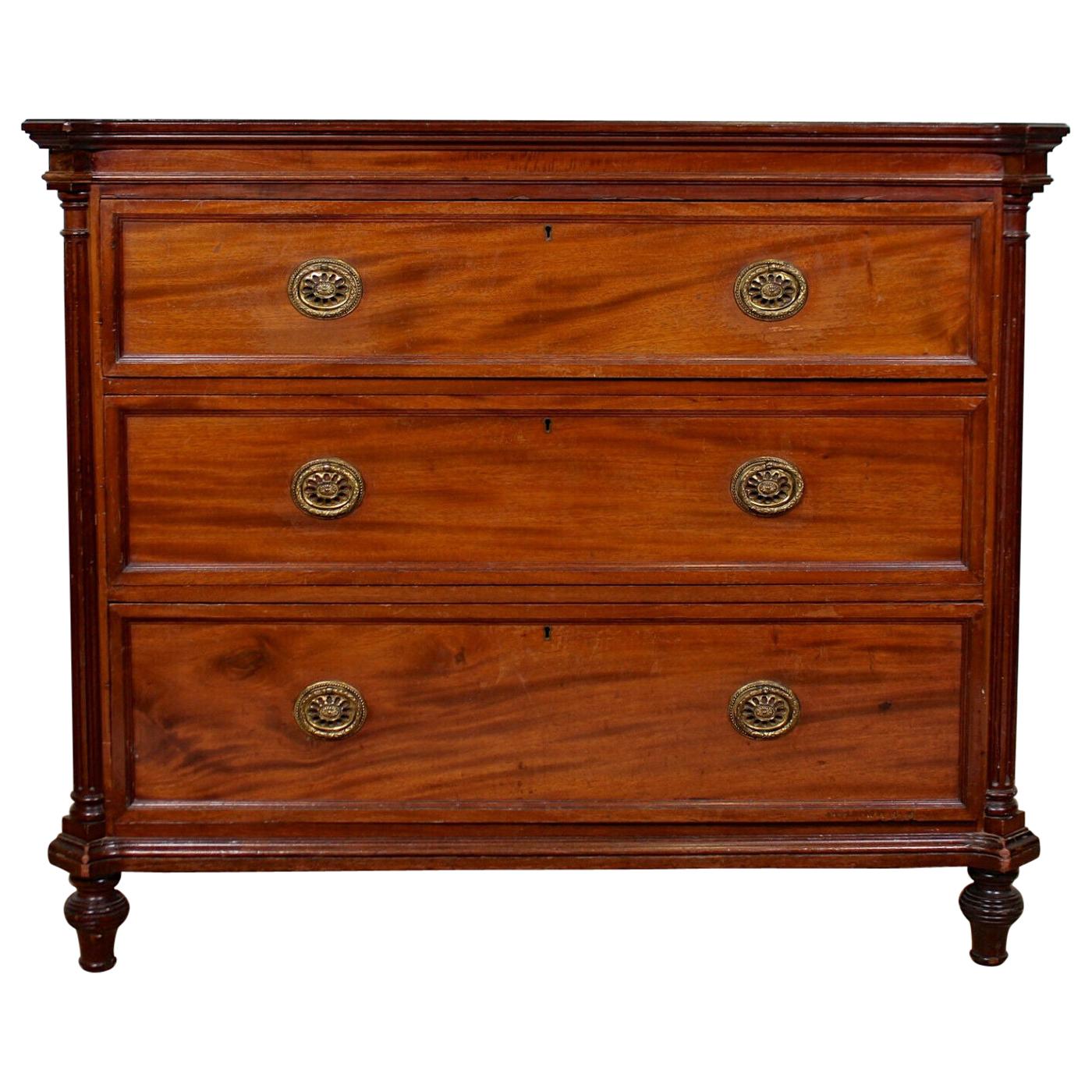 Cuban Mahogany Chest of Drawers Hindley Wilkinson, 19th Century For Sale