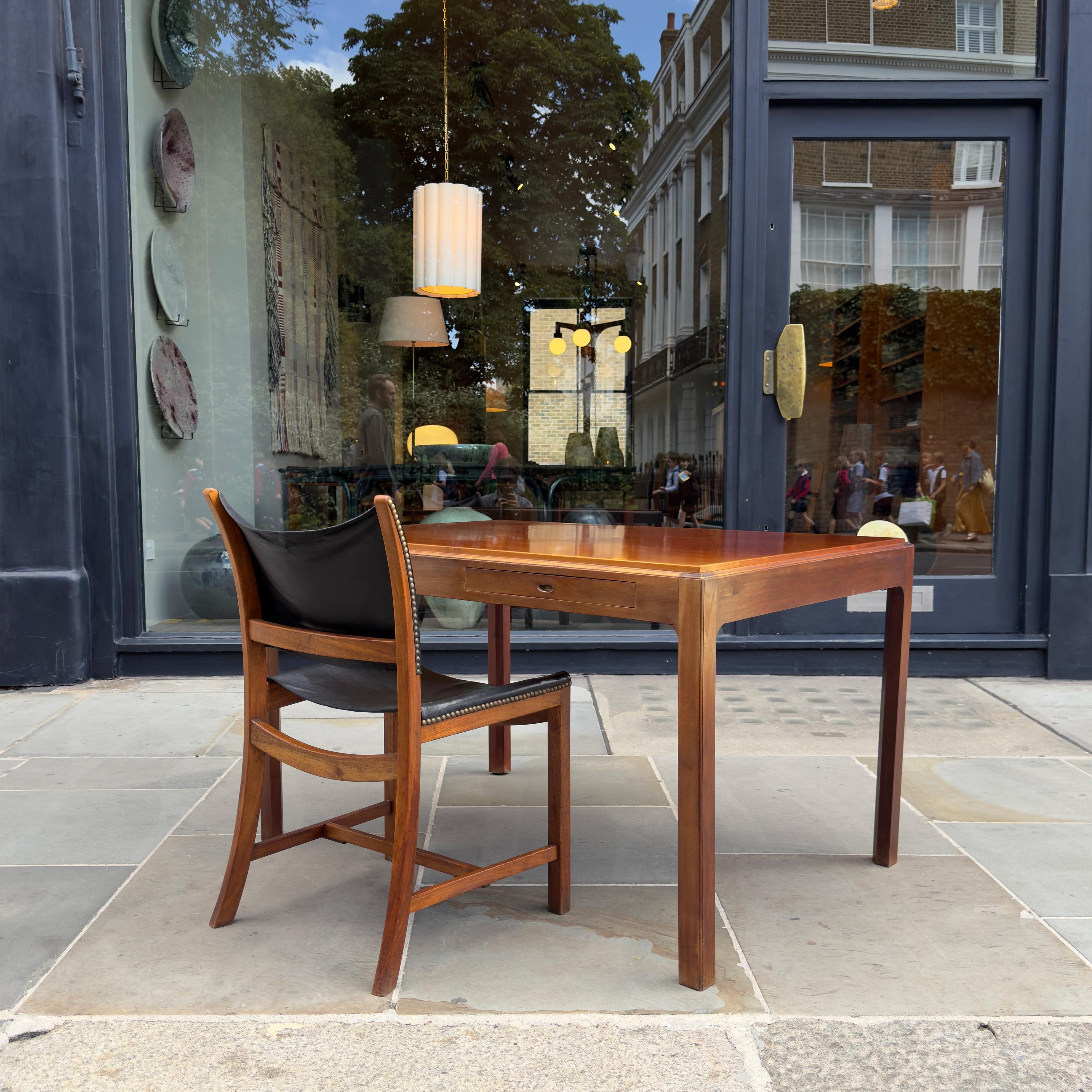 Cuban Mahogany Drawing Table, Denmark, 1940s For Sale 1