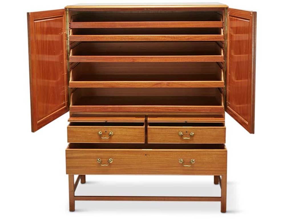 Mid-Century Modern Cuban Mahognay Cabinet by Kaare Klint For Sale