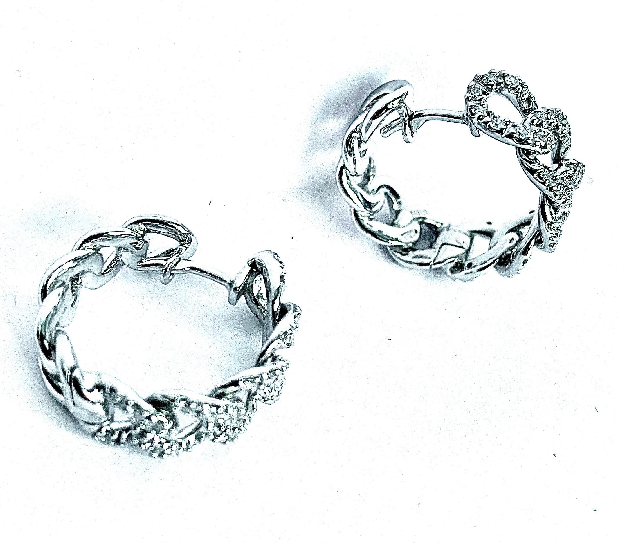 Boucles d'oreilles cubaines en or 18 carats fabriquées en Italie Neuf - En vente à Milano, Lombardia