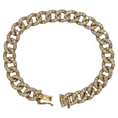 cuban yellow 18 kt gold bracelet mande in italy
