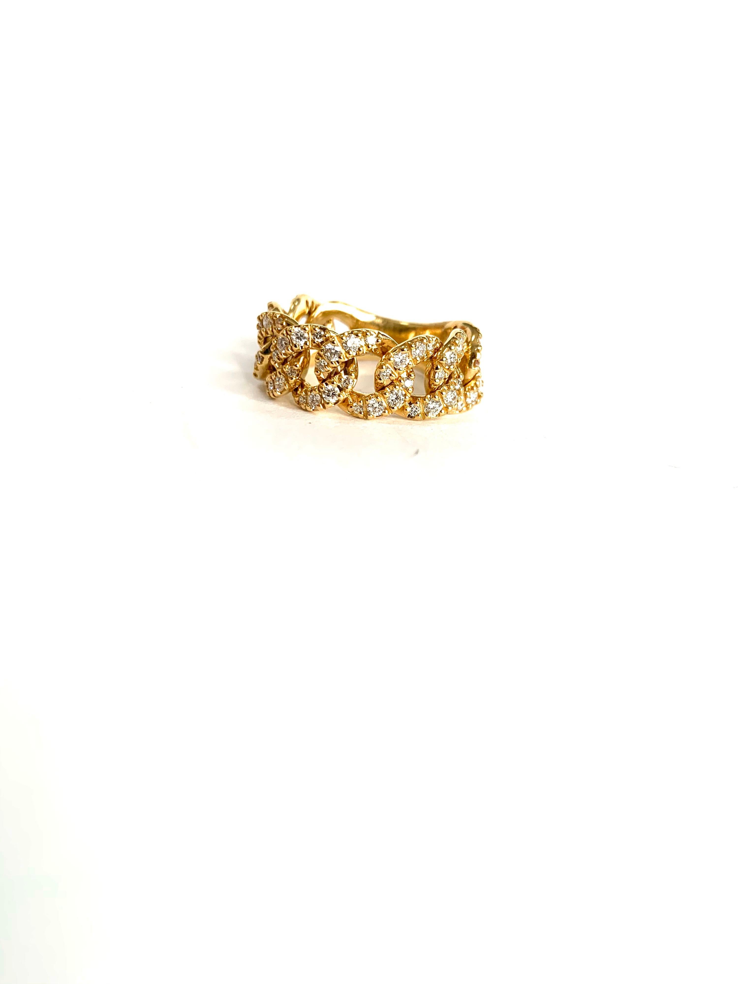 cuban solid yellow gold ring hand made in italy
weight of gold gr 8.5
white diamond clarity g quality vvs1 ct 0.80