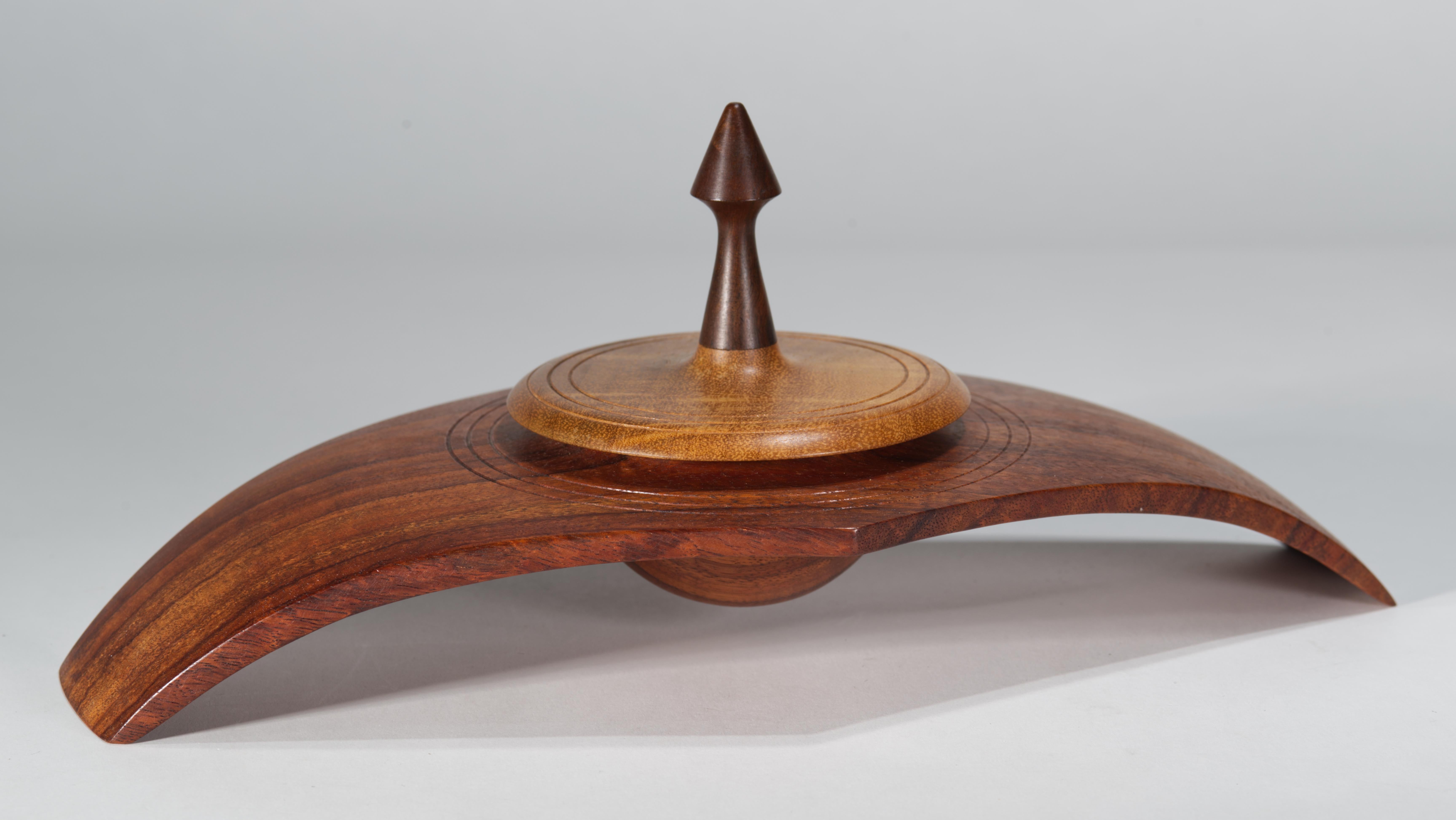 Americano Scatola scultorea in Wood Wood con coperchio, Studio A in vendita