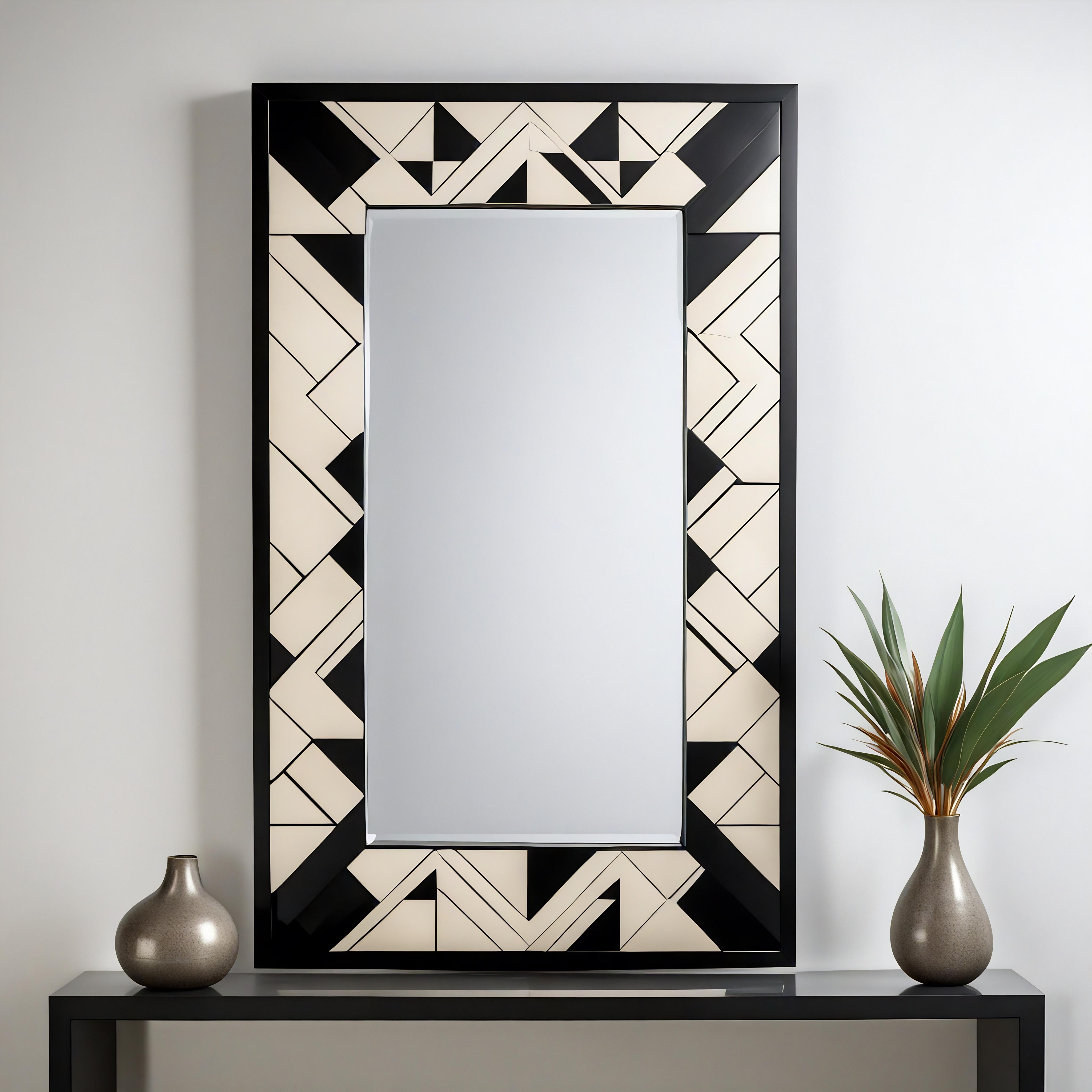 Élevez votre espace avec une élégance intemporelle

Transformez votre intérieur avec la beauté captivante de notre miroir mural d'inspiration cubiste, une fusion exquise de l'artisanat traditionnel et de la sophistication moderne. Conçu pour être