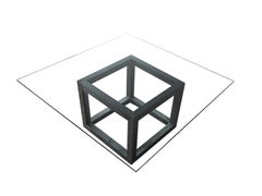 Cube Black Slate & Crystal Coffee Table Contemporary Design Furniture Meddel