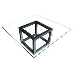 Cube Schwarzer Schiefer & Kristall Couchtisch Contemporary Design Möbel Meddel