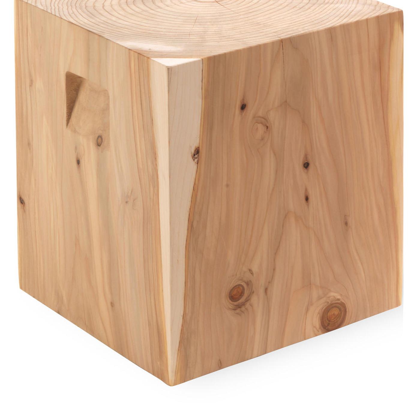Italian Cube Cedar Stool