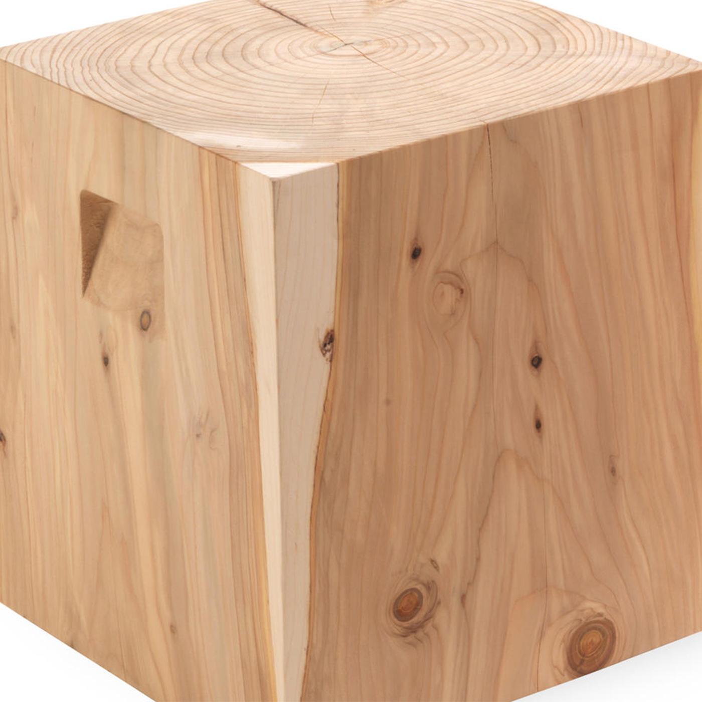 Hand-Crafted Cube Cedar Stool