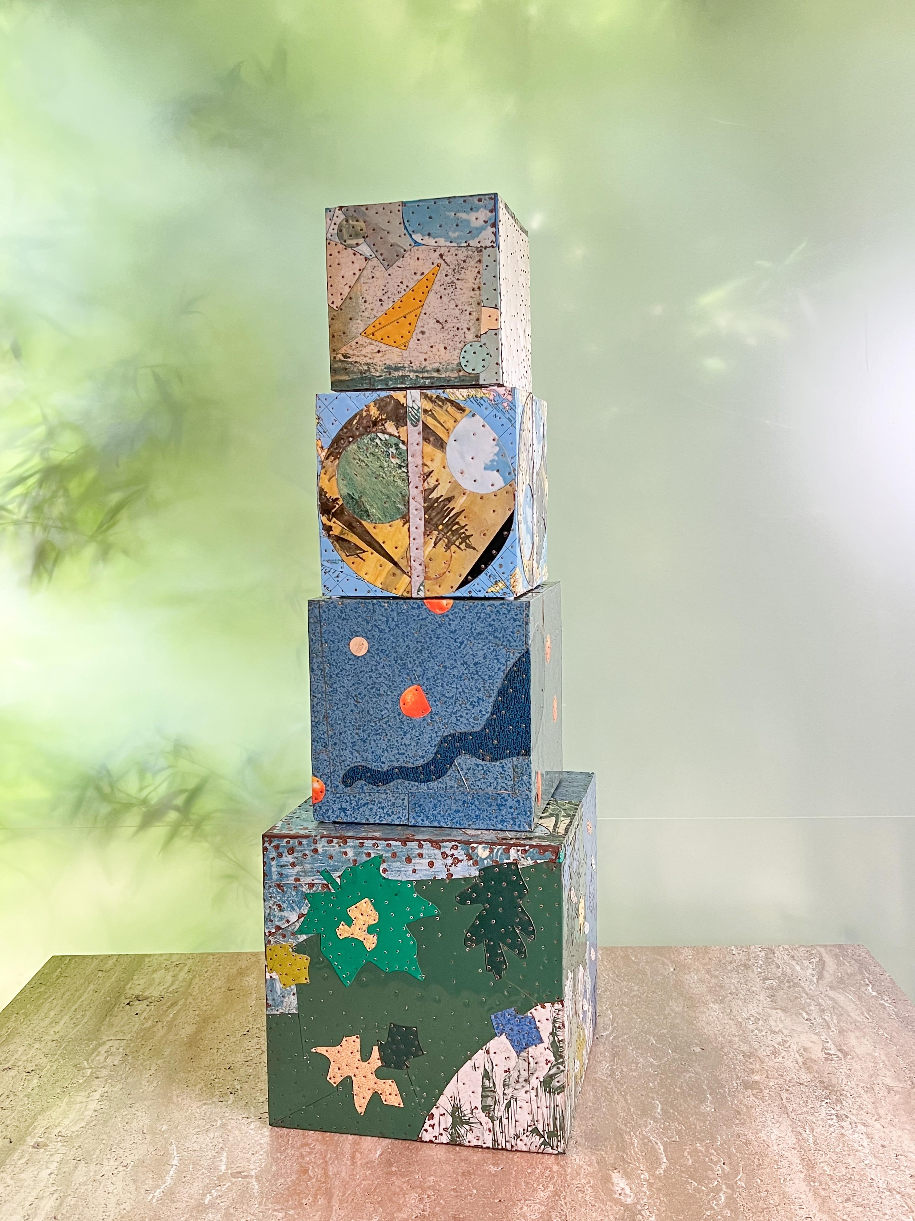Collage de cubiques de Tony Berlant en vente 5