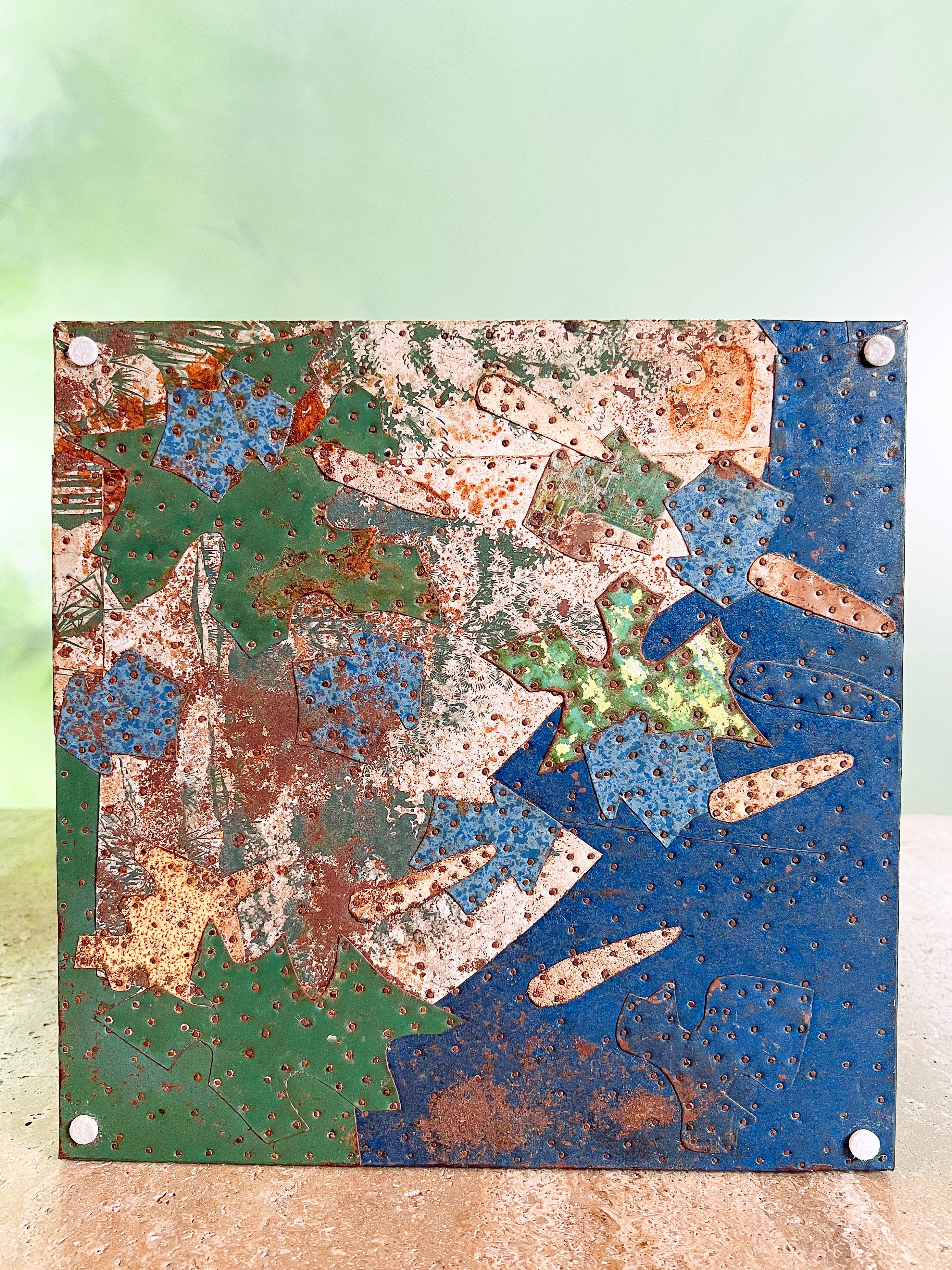 Enamel Cube Collage 'The Forest' by Tony Berlant For Sale