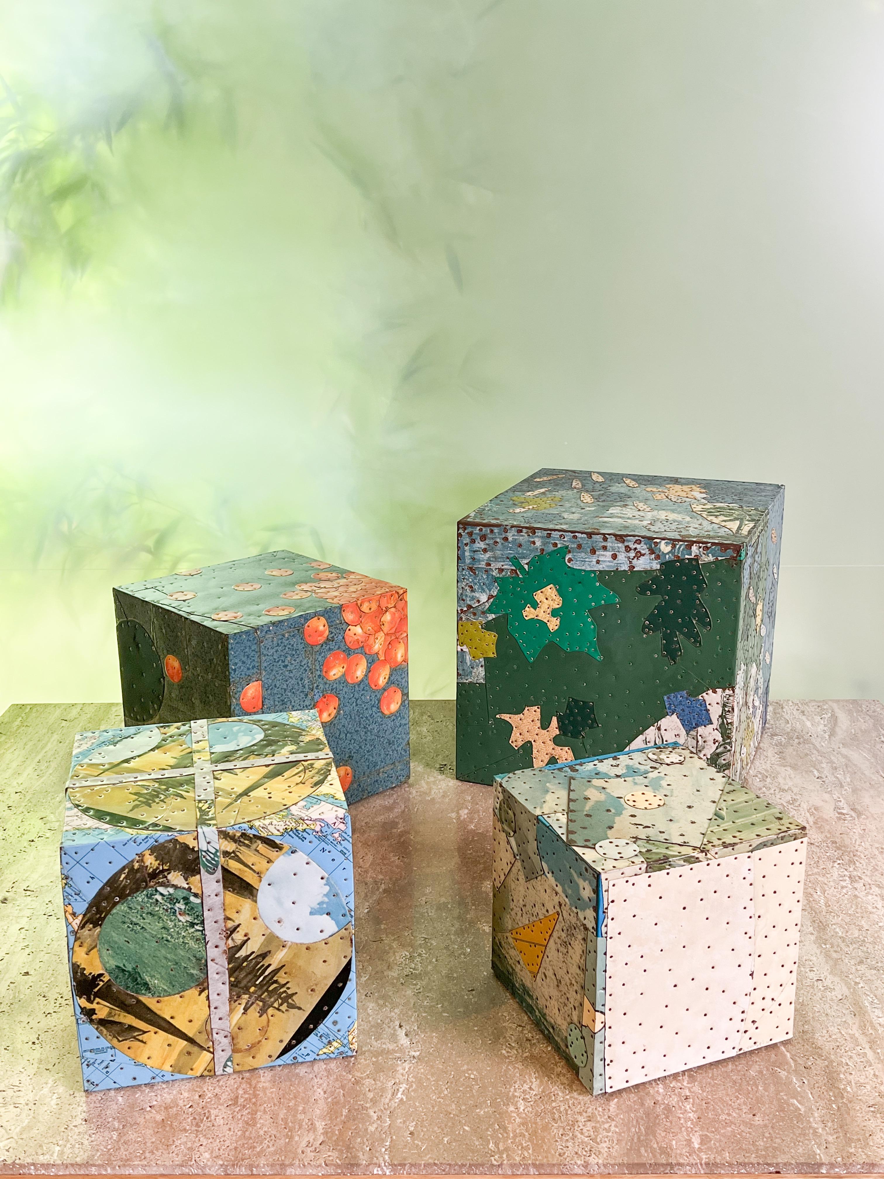 Collage cube « The Forest » de Tony Berlant en vente 10
