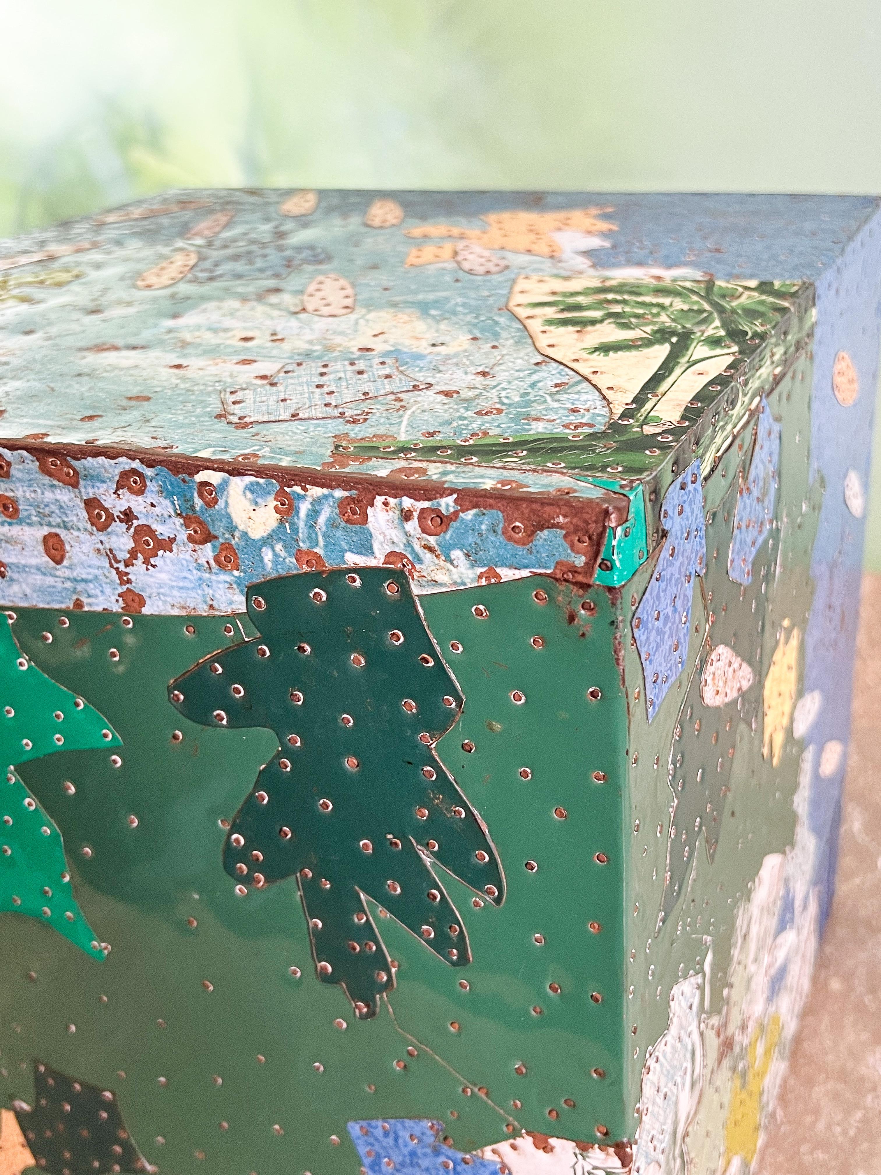 Appliqué Collage cube « The Forest » de Tony Berlant en vente