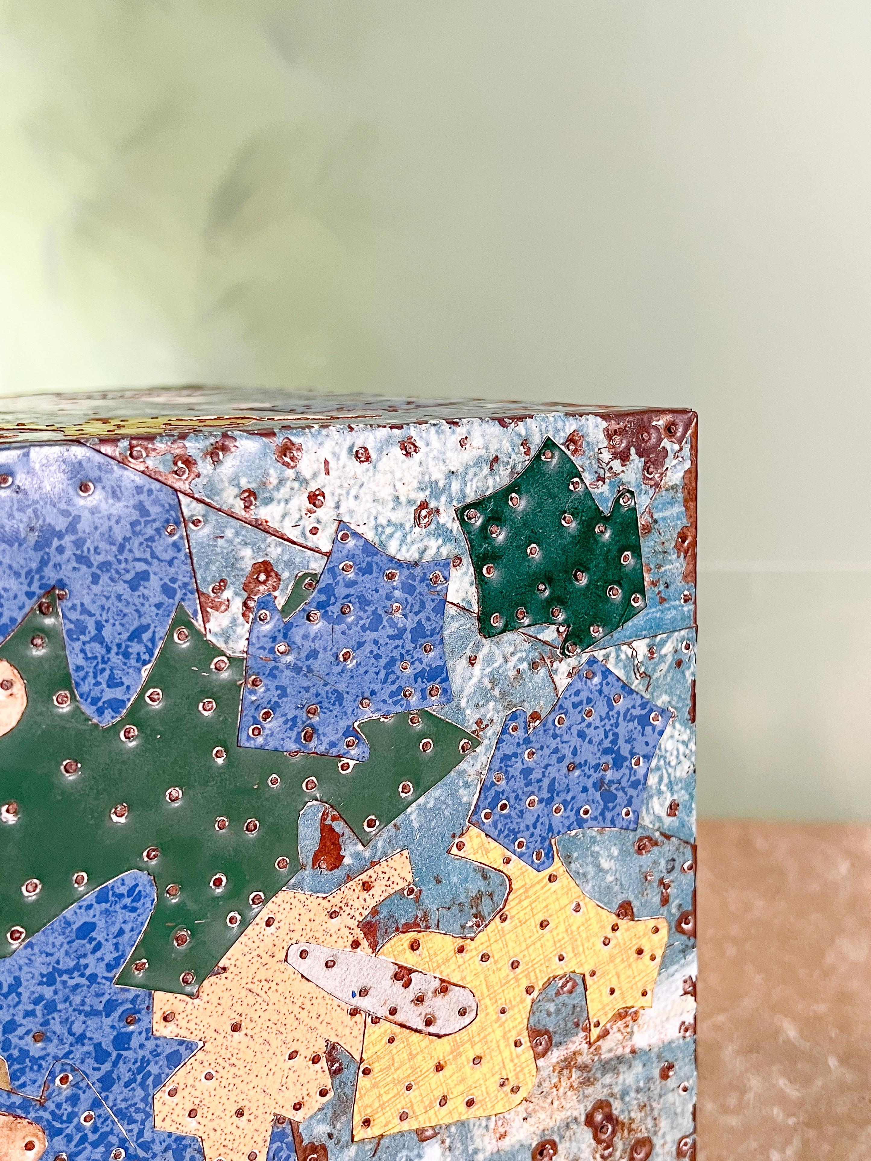 Émail Collage cube « The Forest » de Tony Berlant en vente