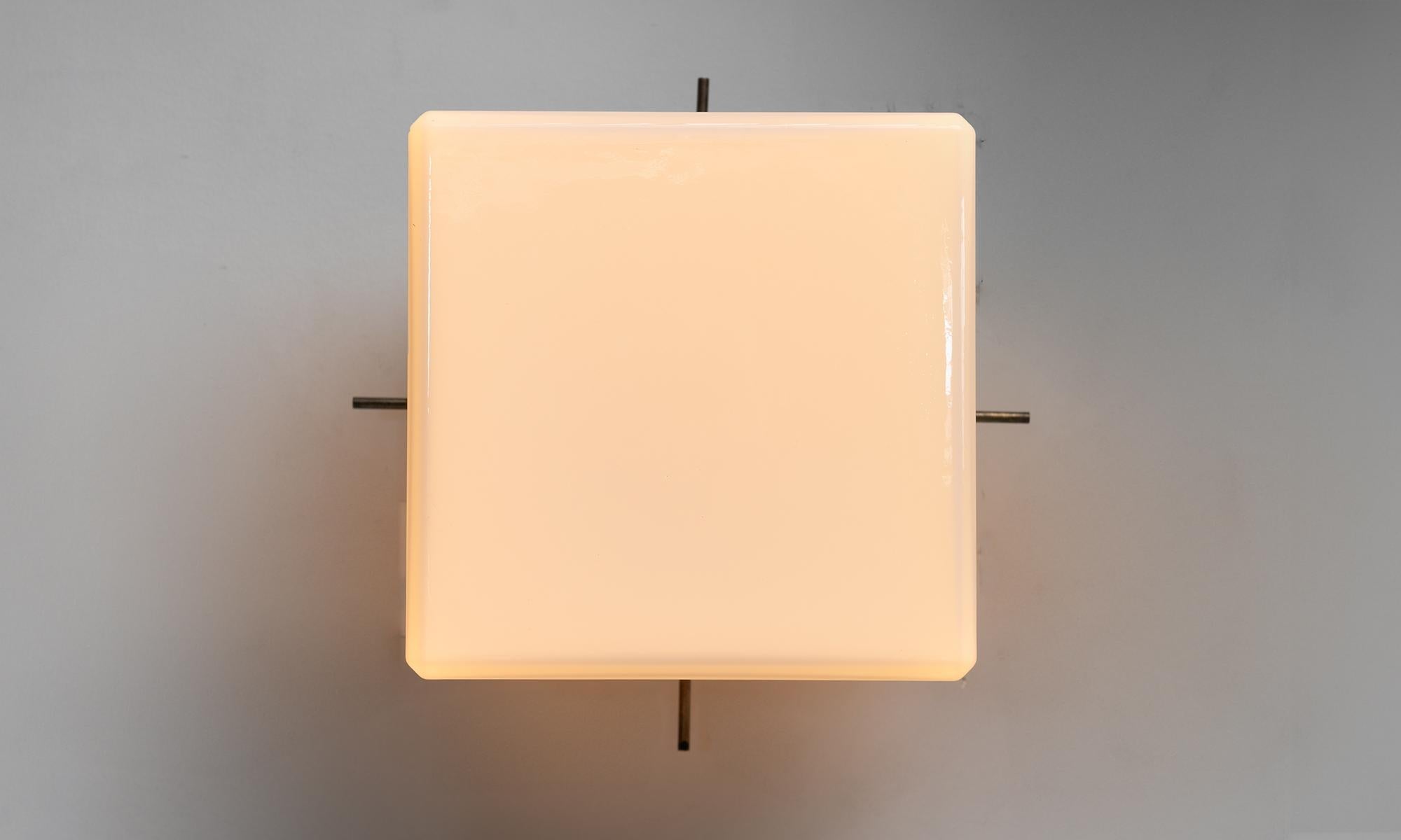 Italian Cube Flush Mount, Made in Italy For Sale