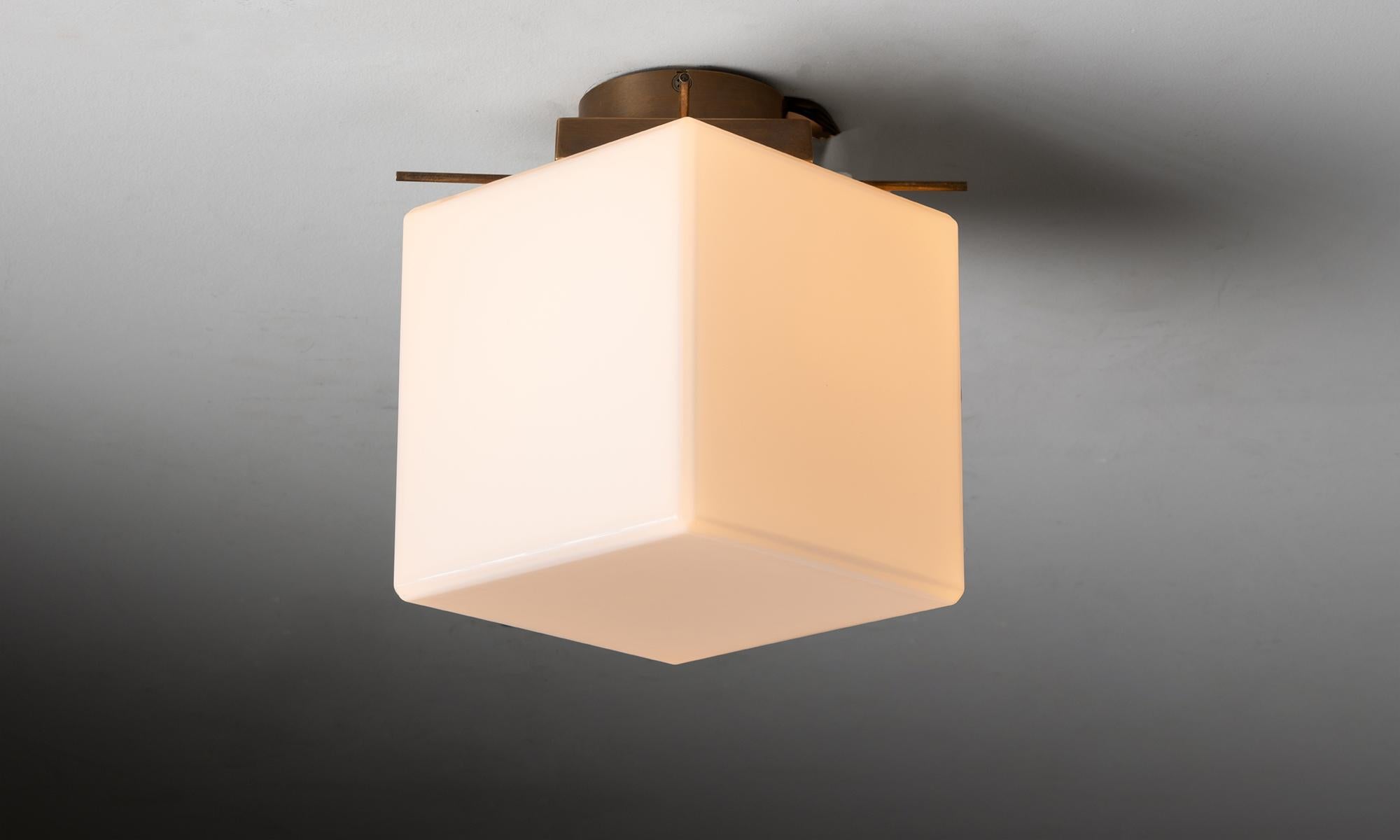 Contemporary Cube Flush Mount, Made in Italy For Sale