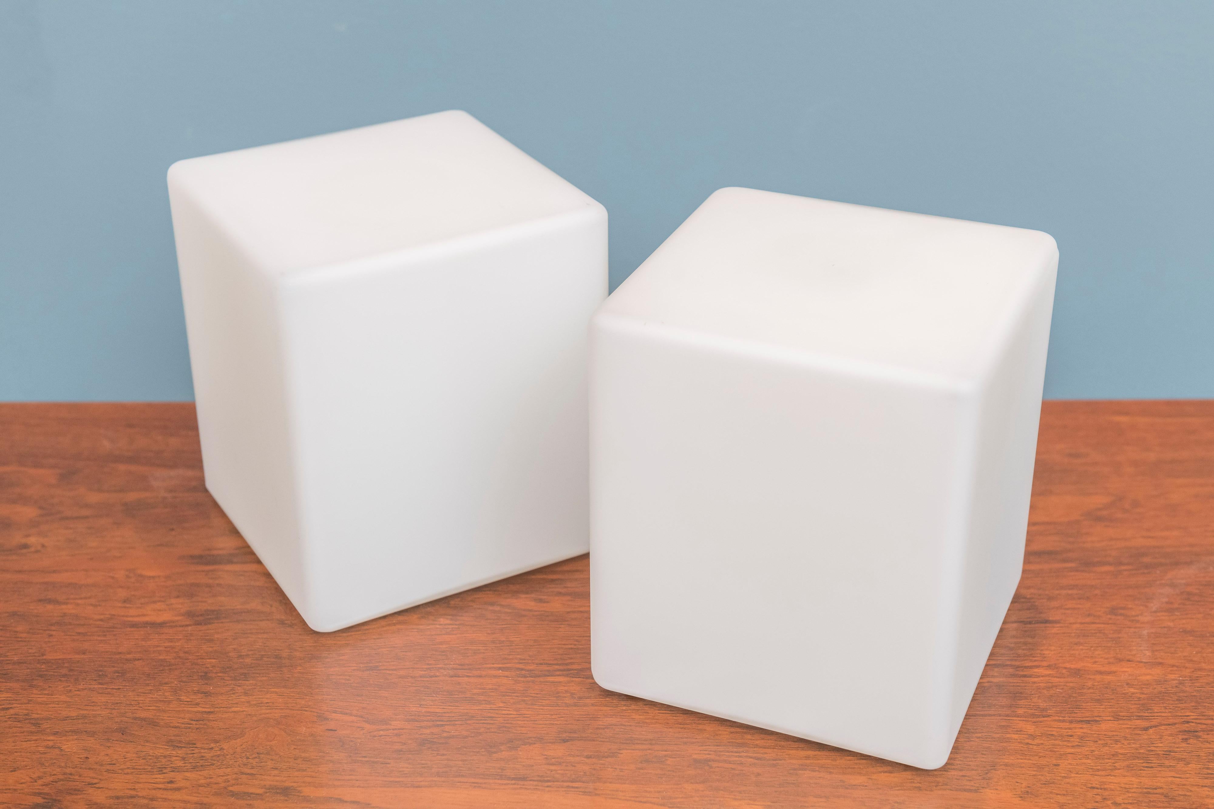 American Cube Form Table Lamps by Laurel