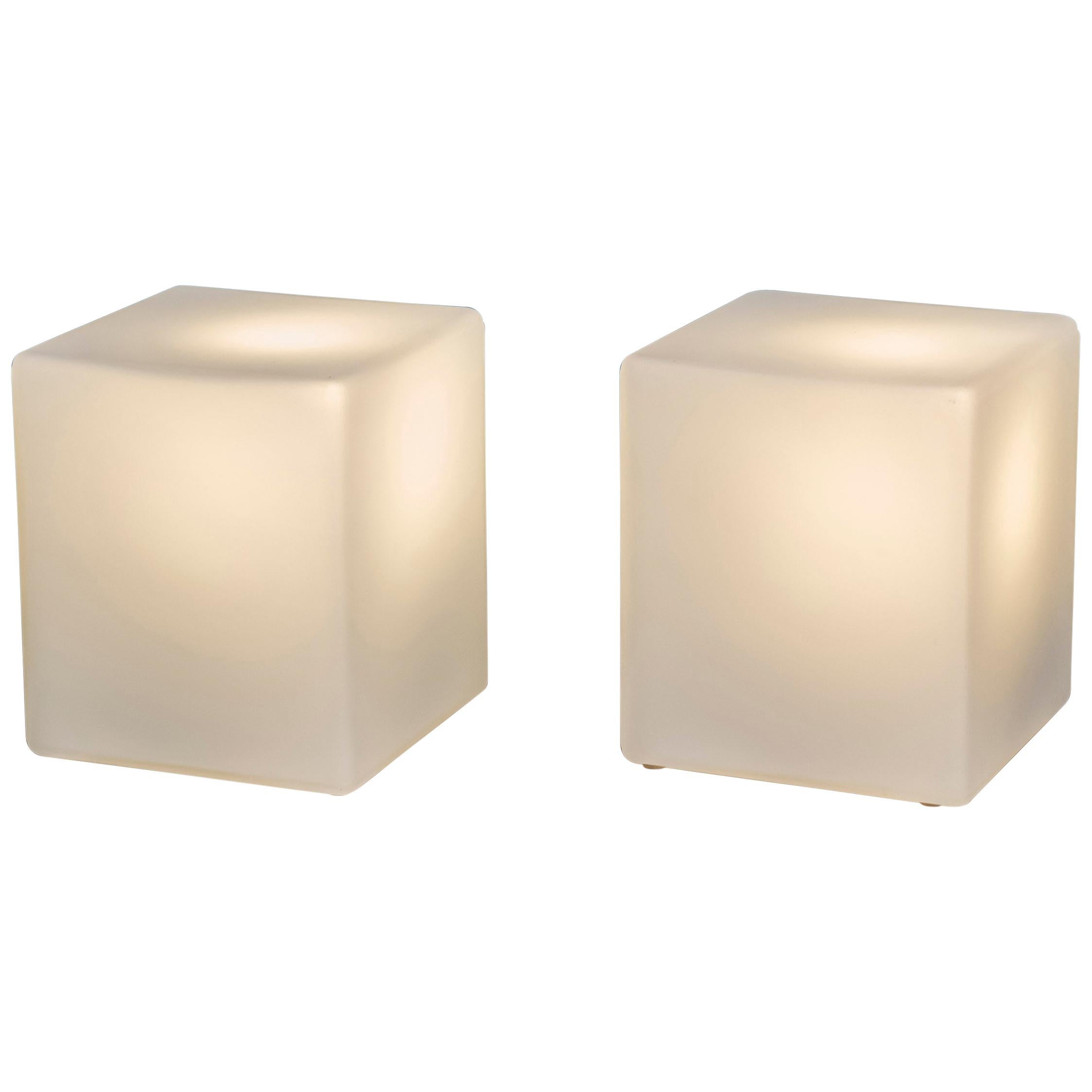 Cube Form Table Lamps by Laurel
